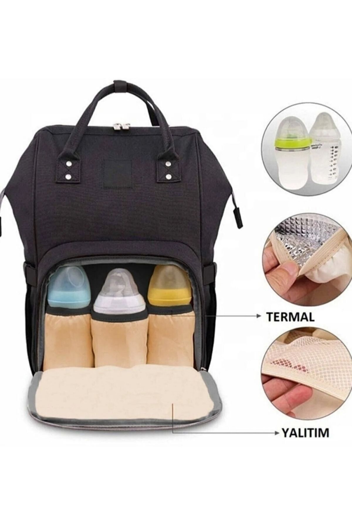 4KİDS Bebek Çeyiz Seti Gold Çift Yön Bebek Arabası Oyun Parkı Beşik(Park Beşik) Bebek Puset Bakım Çantası fotoğrafı 5 (önizleme)