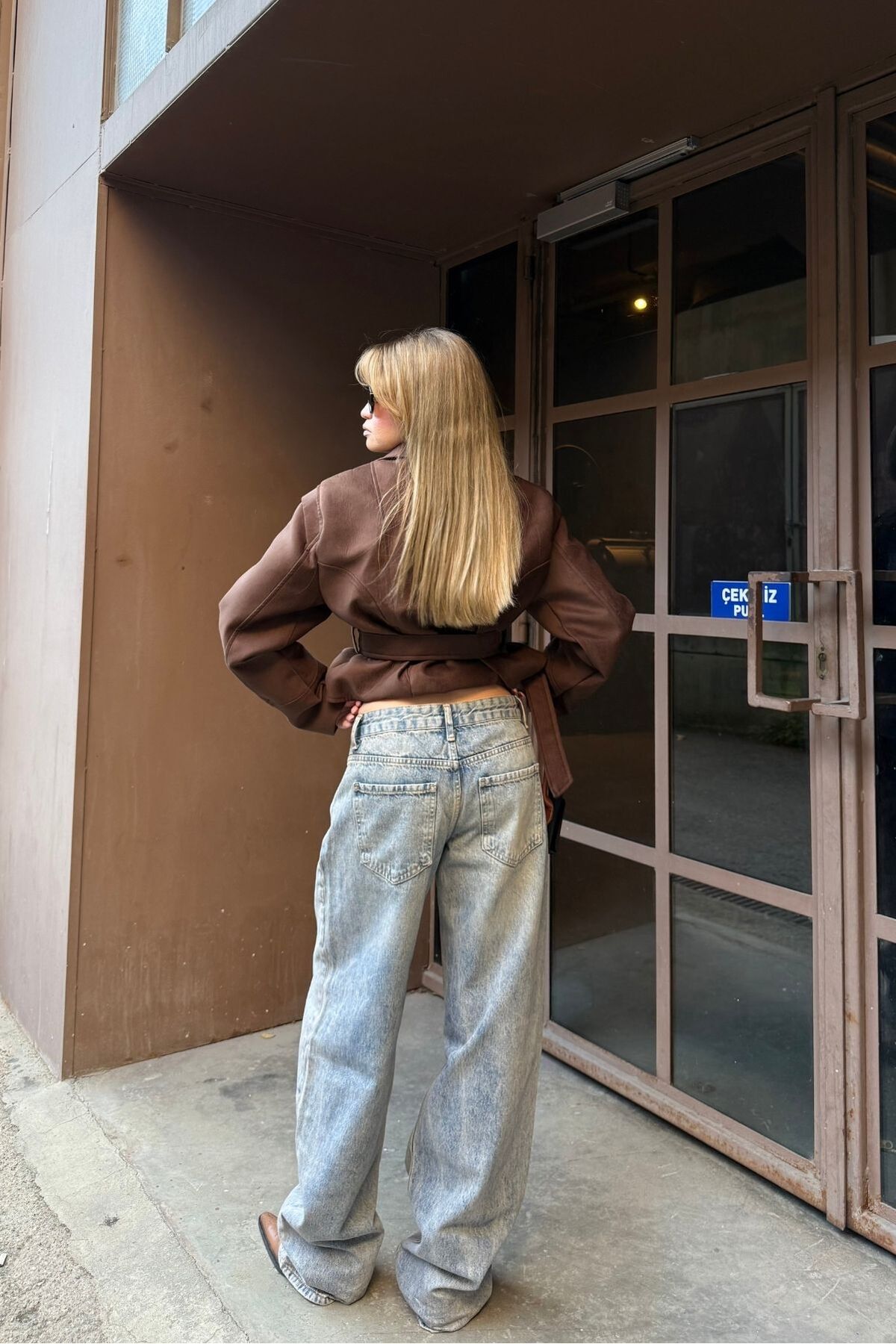 bases.  Baggy Fit Barrel Jean - Görsel 7