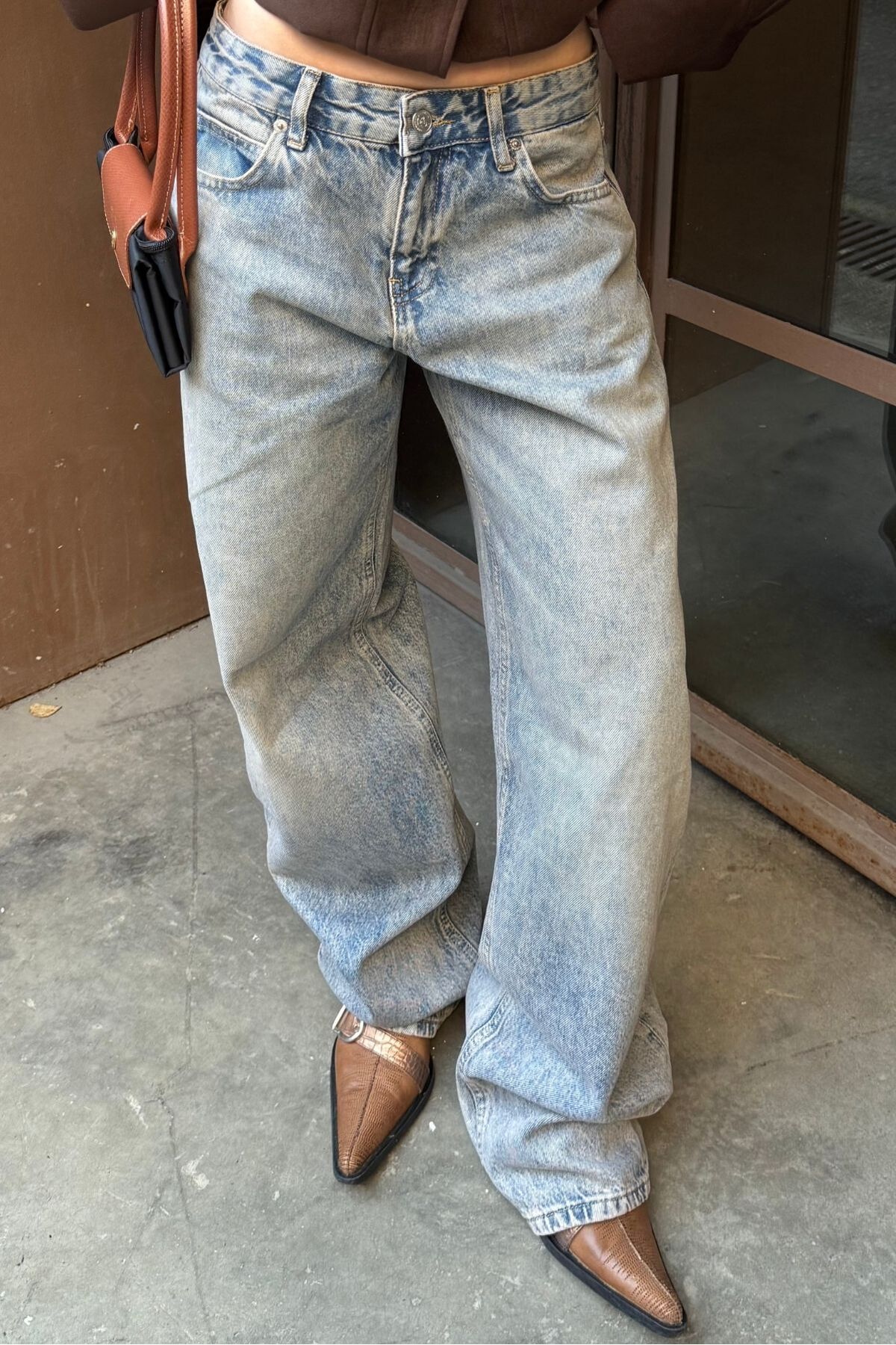 bases.  Baggy Fit Barrel Jean - Görsel 6