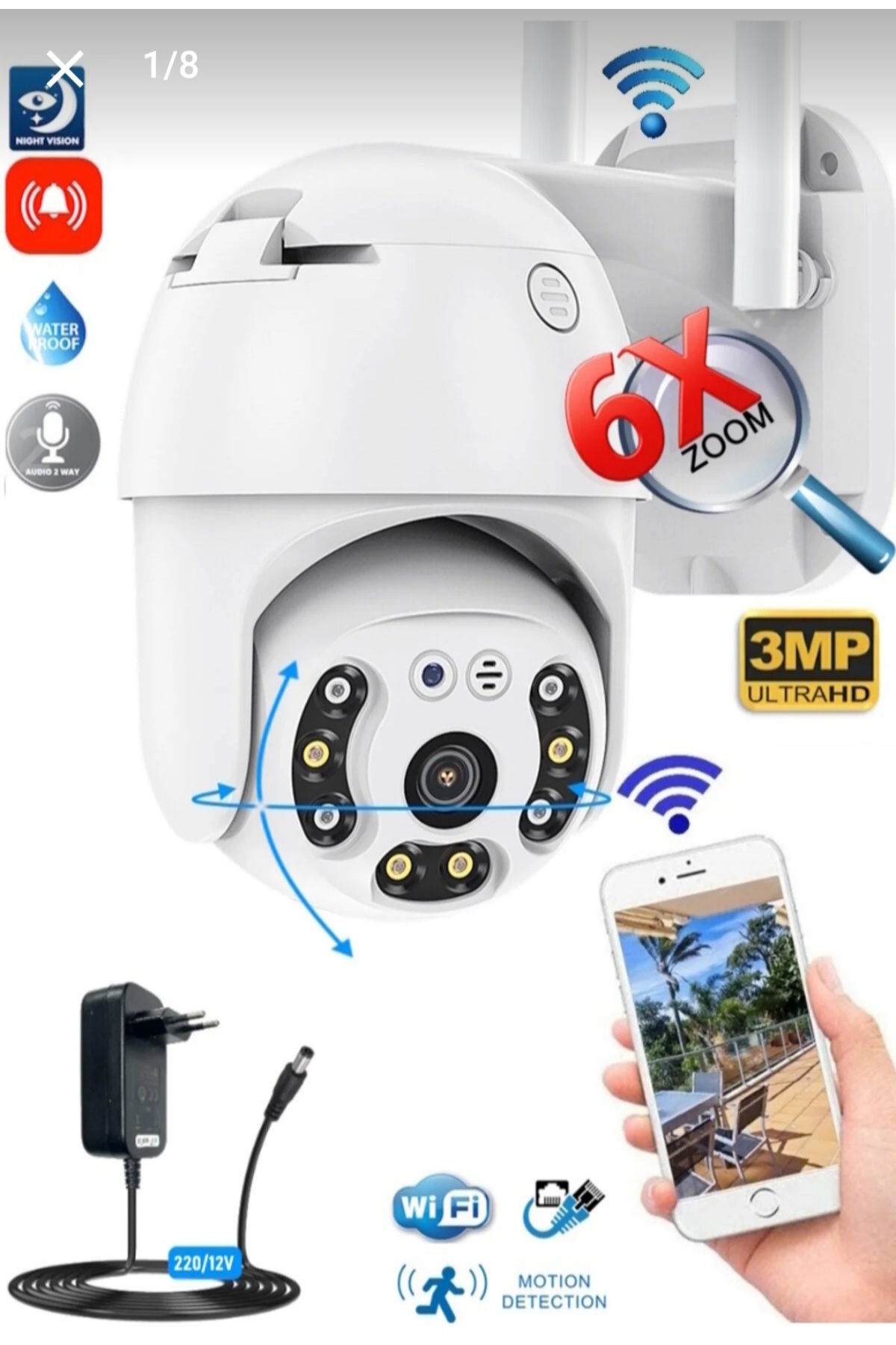 Goldtec Ip Kamera + 1080p Speed Dome Ptz 3mp Dış Mekan Ip Kamera