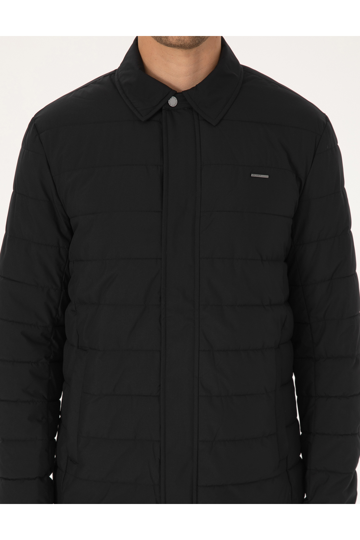Pierre Cardin Siyah Gömlek Yaka Mont 50313938-VR046 görsel 7