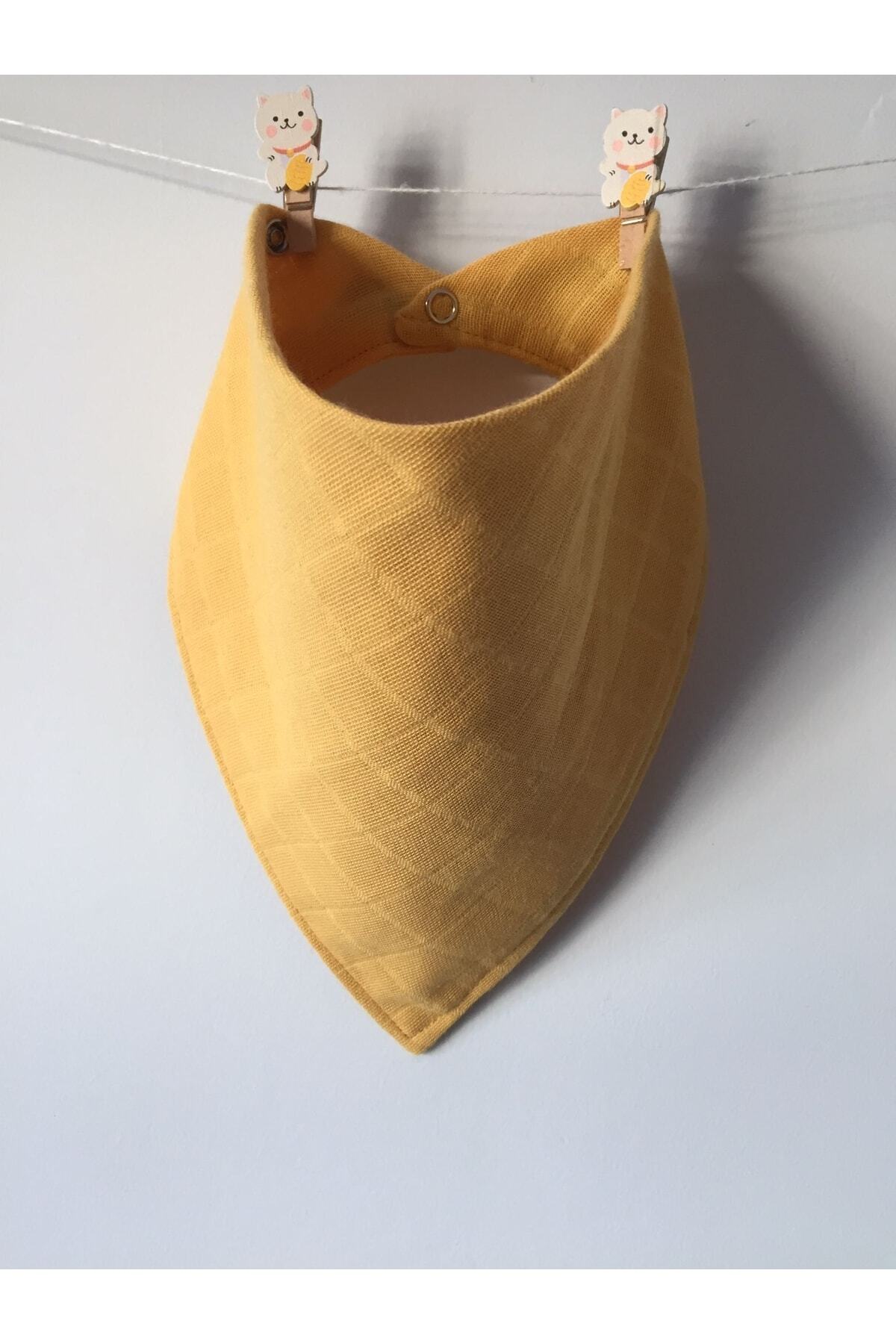 runbaby %100 Organik Pamuk Müslin Kumaş Çıtçıtlı Bebek Salya & Fular Önlük fotoğrafı 2 (önizleme)