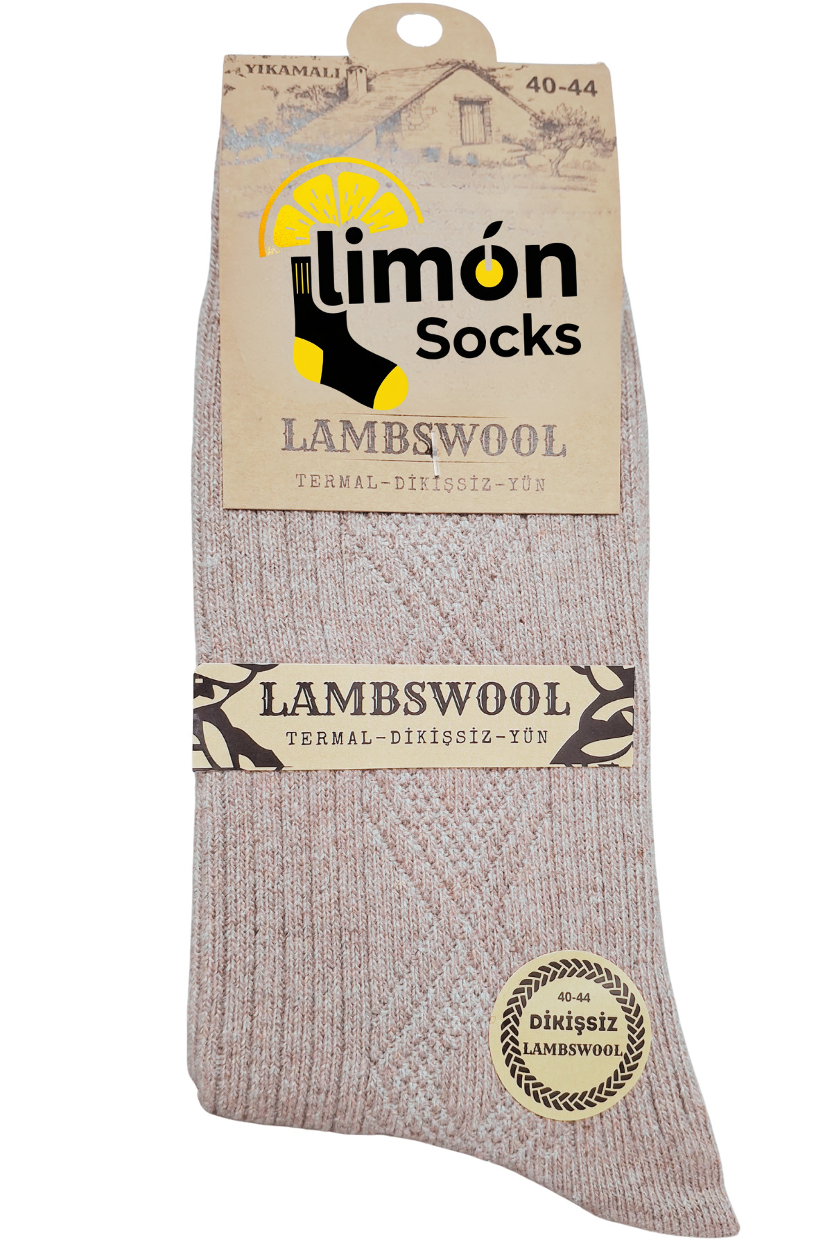 Kışlık Lambswool Yün Çorabı (5 Çift) Kadın ve Erkekler Için Termal Özellikli Kalın Çorap — görsel 3