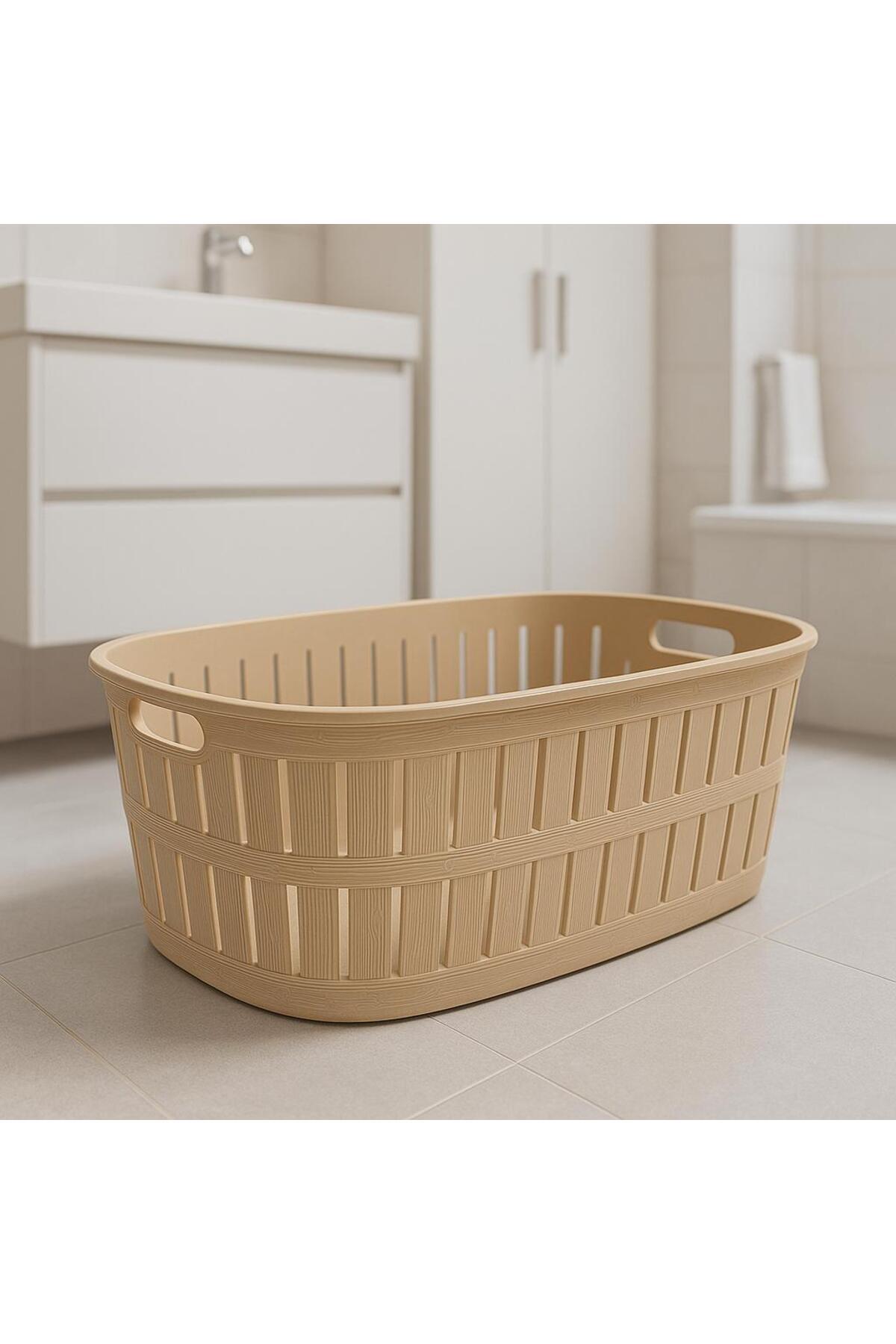 BİLTAŞ PLASTİK Çamaşır Sepeti 30 lt Bej