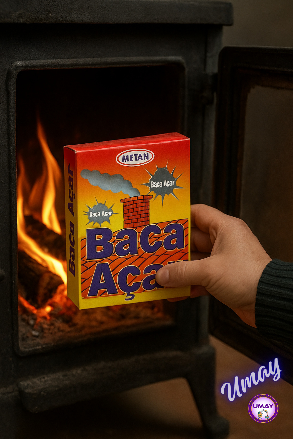 METAN Baca Kurum ve Soba Borusu Temizleyici Baca Açar (1 Adet)