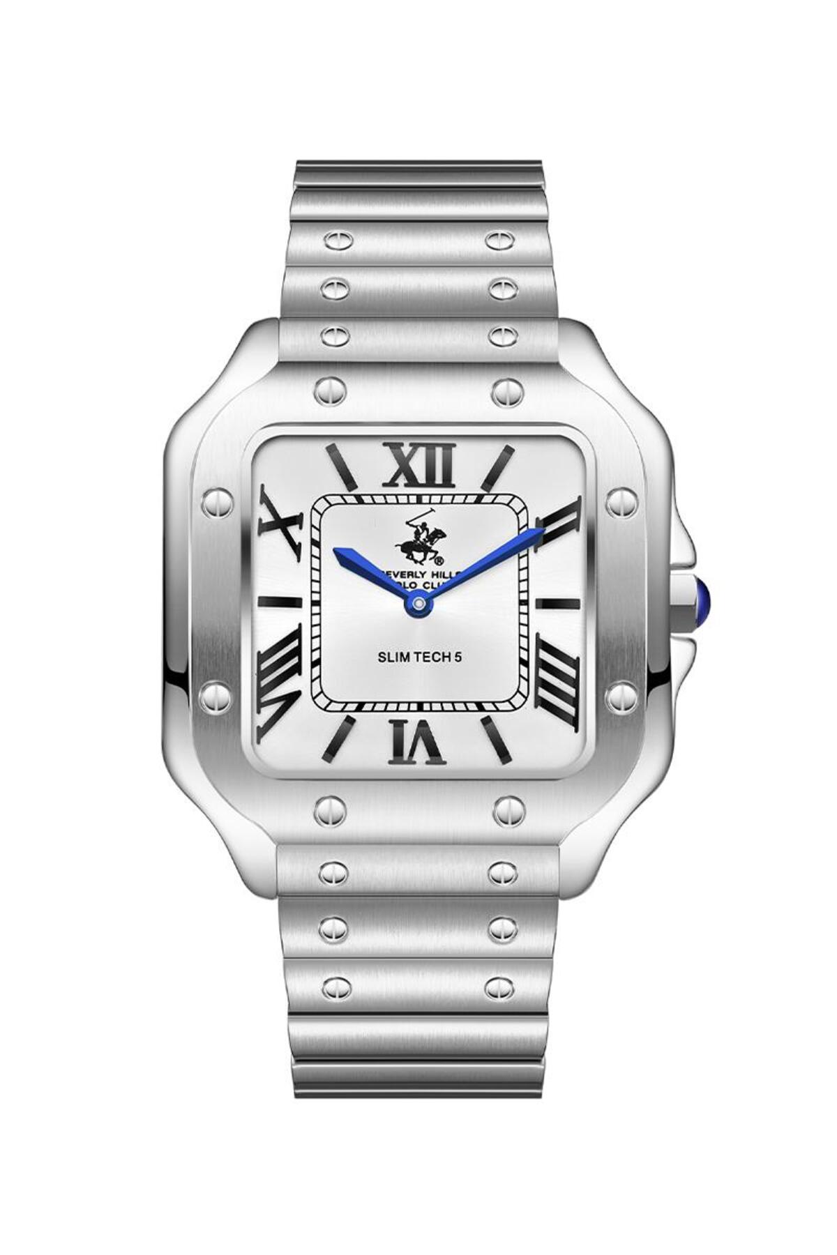 باشگاه پولو بورلی هیلز BP3729X.330 ساعت مردانه آنالوگ با نمایشگر و بند فلزی نقره‌ای