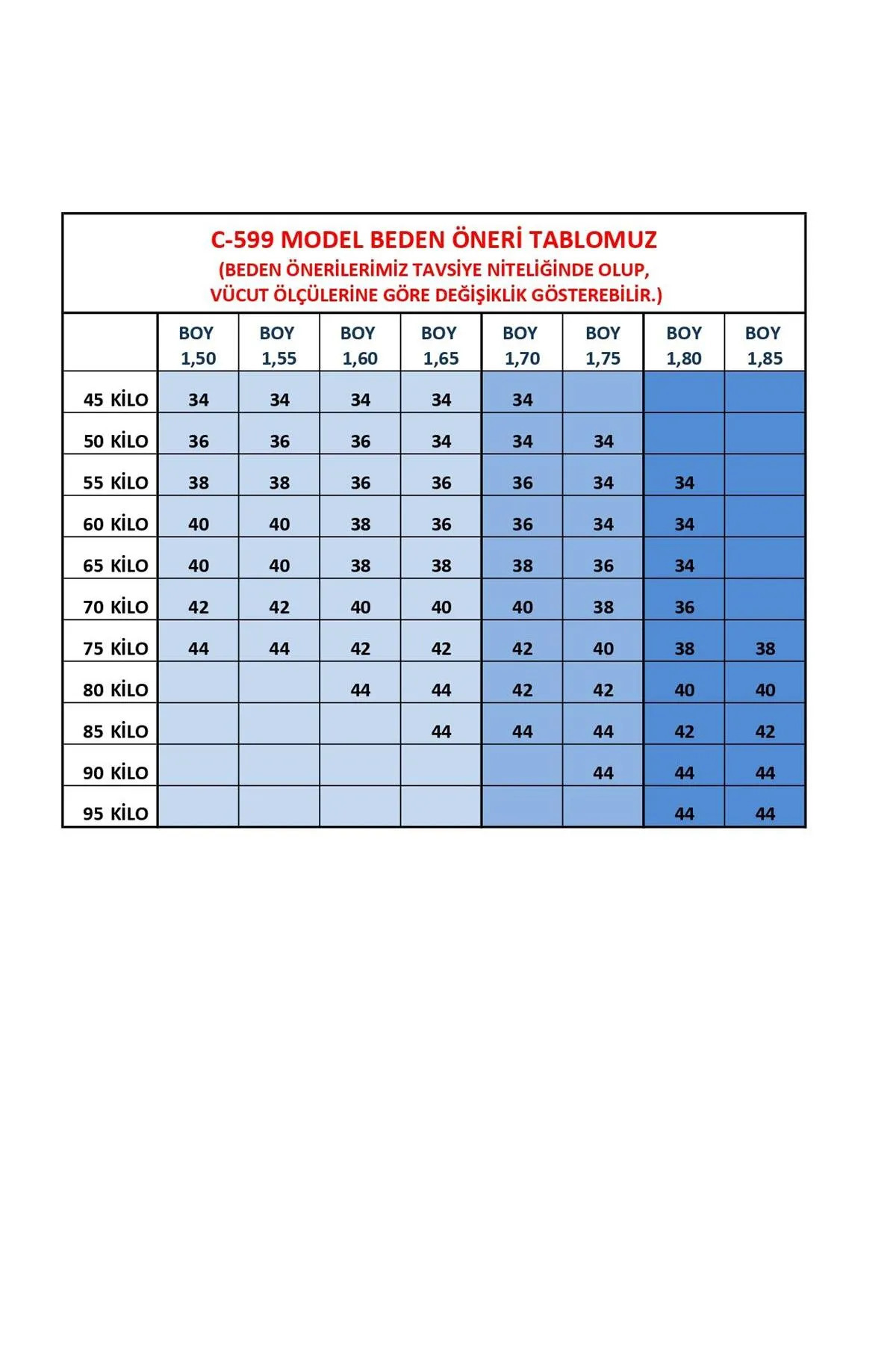 CEDY DENIM  - Likralı Kumaş Cepsiz Beli Lastikli Palazzo Pantolon C640-Açık Mavi - Görsel 2