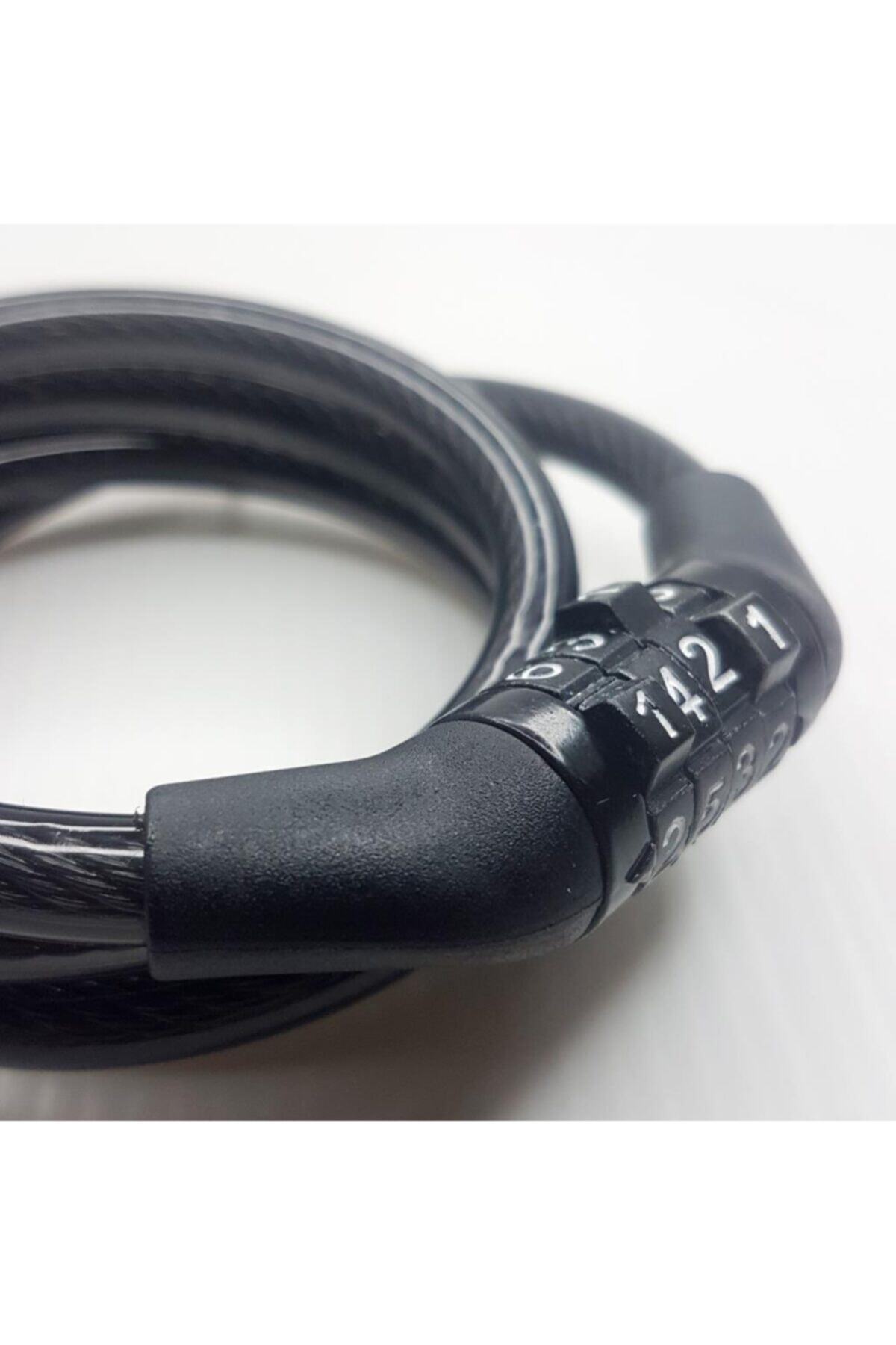 Genel Markalar Şifreli Çelik Kilit Bisiklet Motosiklet Güvenlik Kilidi Bebek Arabası fotoğrafı 3 (önizleme)