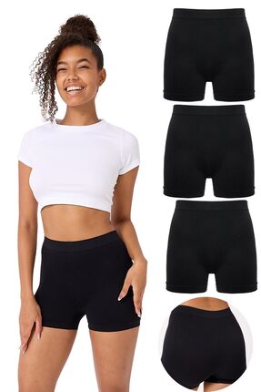 FOREVER MORE 3'lü Kadın Dikişsiz Basic Boxer