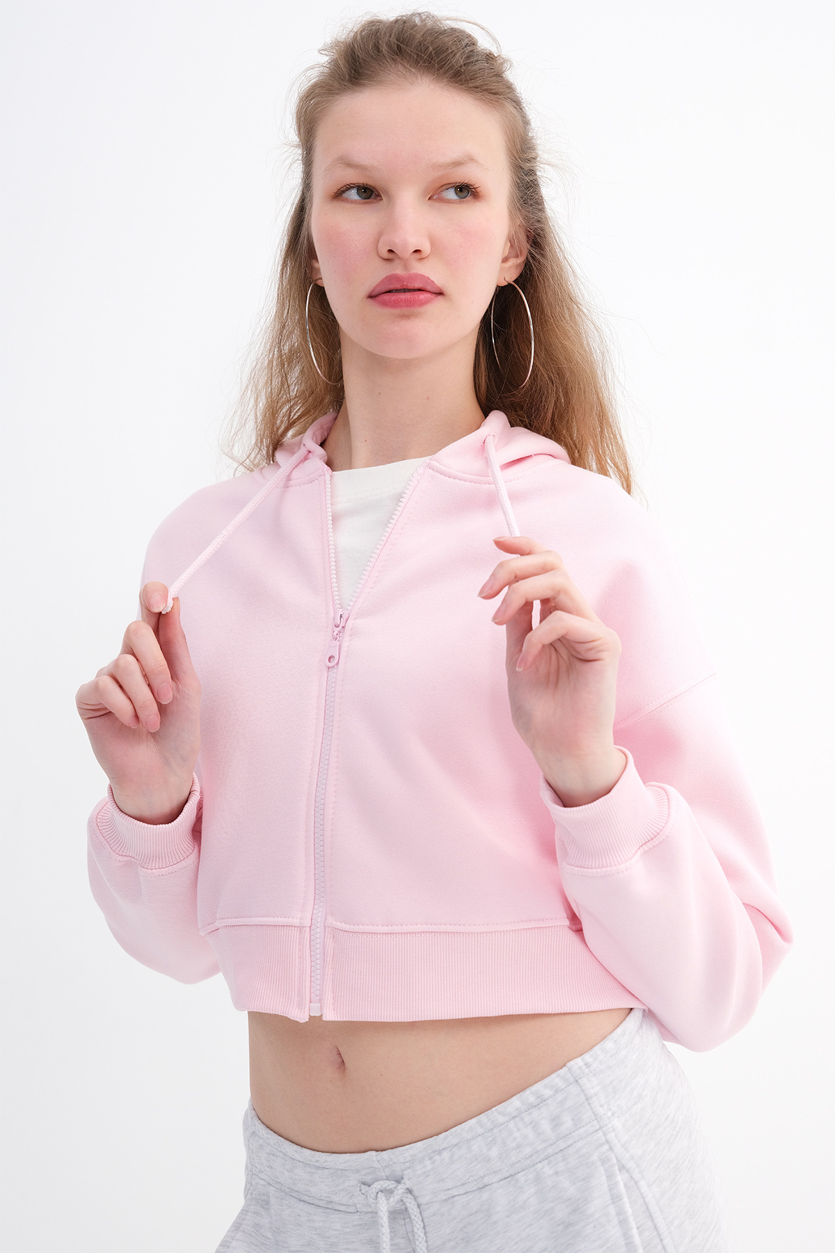 Addax  Şardonlu Fermuarlı Sweatshirt H3717-S12 - Görsel 2