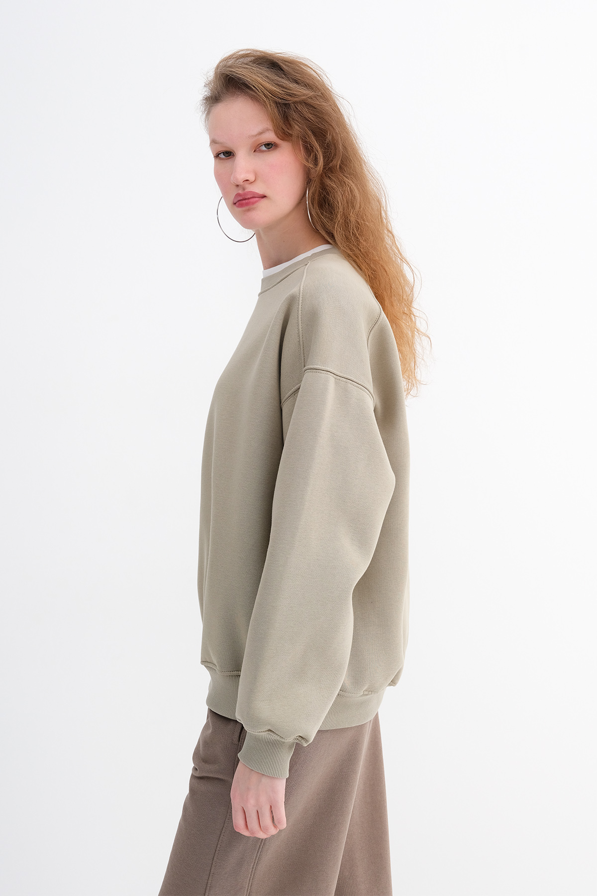 Addax Şardonlu Basic Sweatshirt S3408-K11 görsel 4