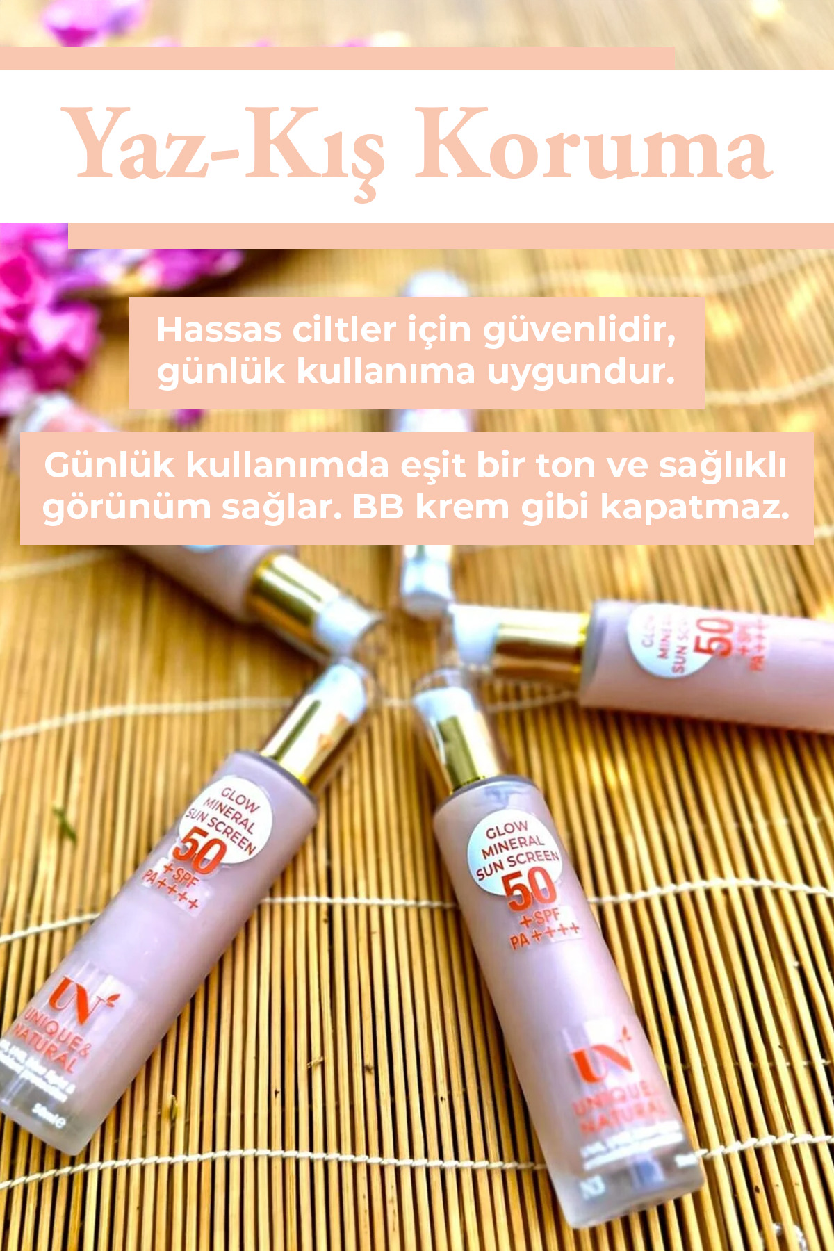 %100 Mineral Filtreli Glow Güneş Kremi | Ton Eşitleyici & Işıltılı - 50+SPF — glow-mineral-sun-screen-50spf---renkli-v — تصویر 9 از 9
