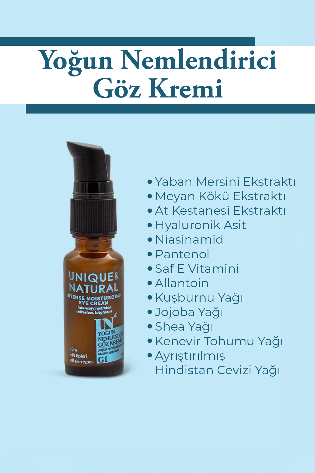 Yoğun Nemlendirici Göz Kremi 20ml — 8684298952177 — تصویر 2 از 7