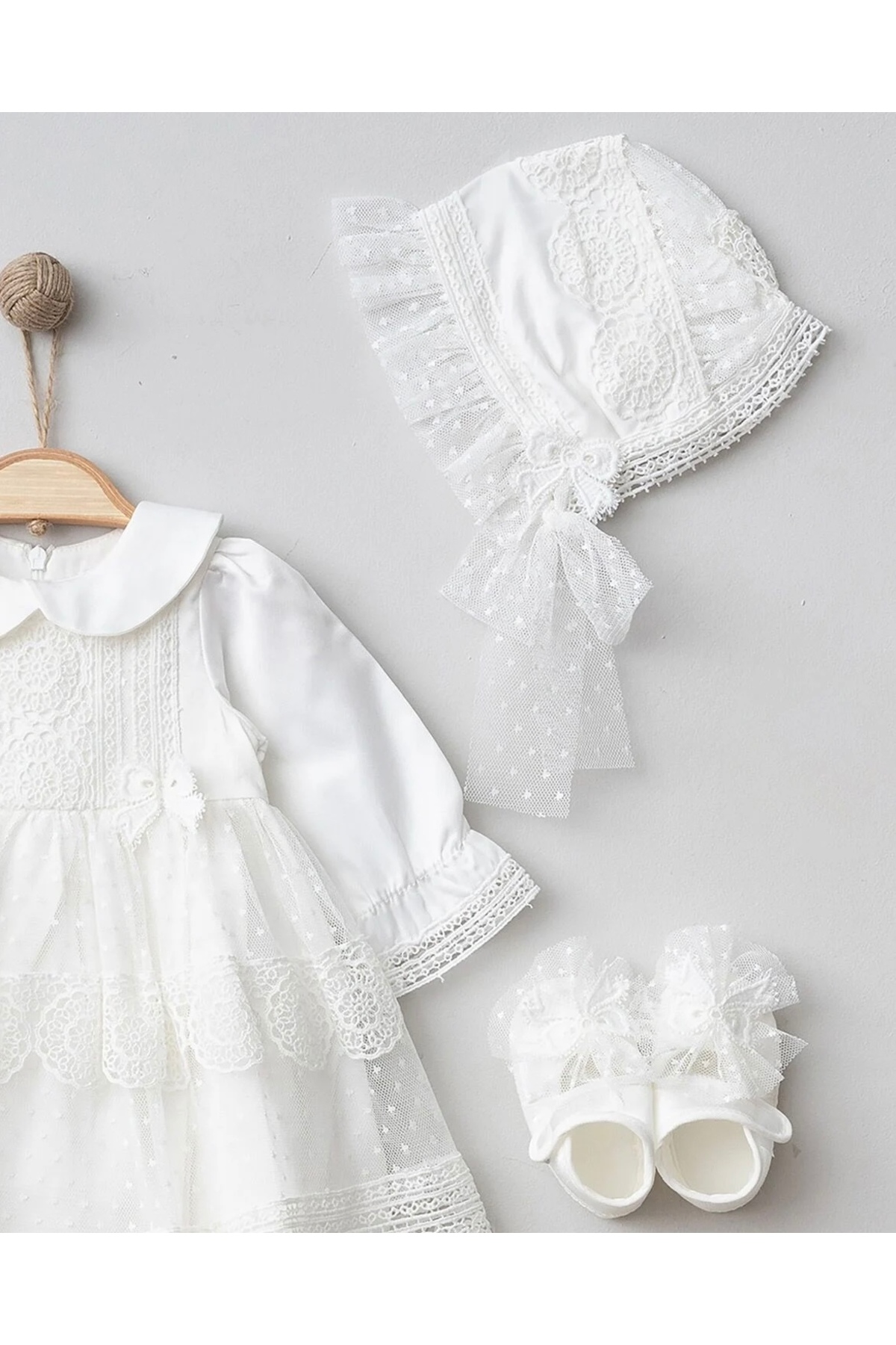 Mert Baby Angela 4'lü Lüx Mevlüt Seti %100 Pamuk Yenidoğan Kız Bebek fotoğrafı 5 (önizleme)