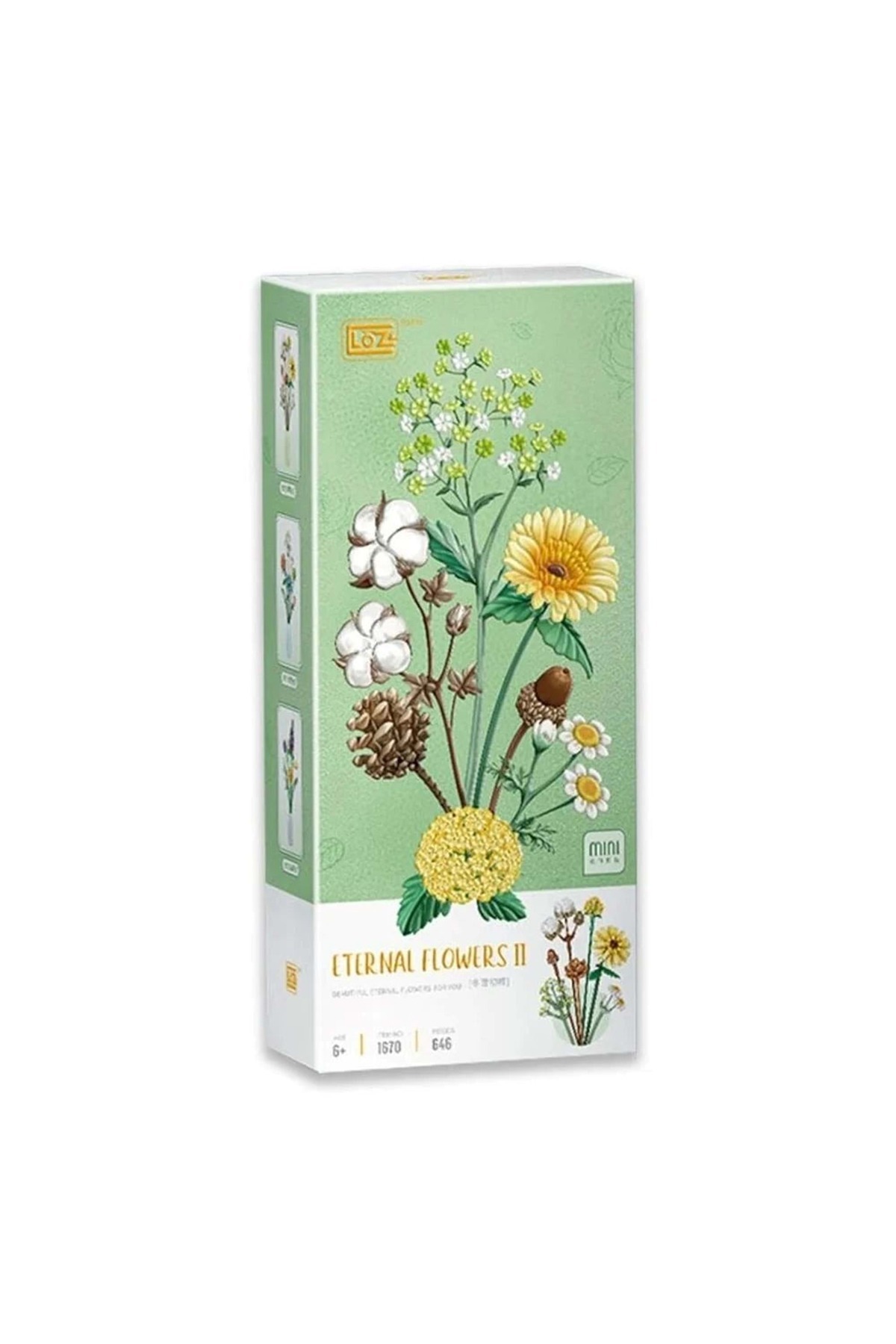 ست مینی بلوک‌های دسته‌گل ۶۴۶ تکه – گل‌های جاودان II (۱۶۷۰)