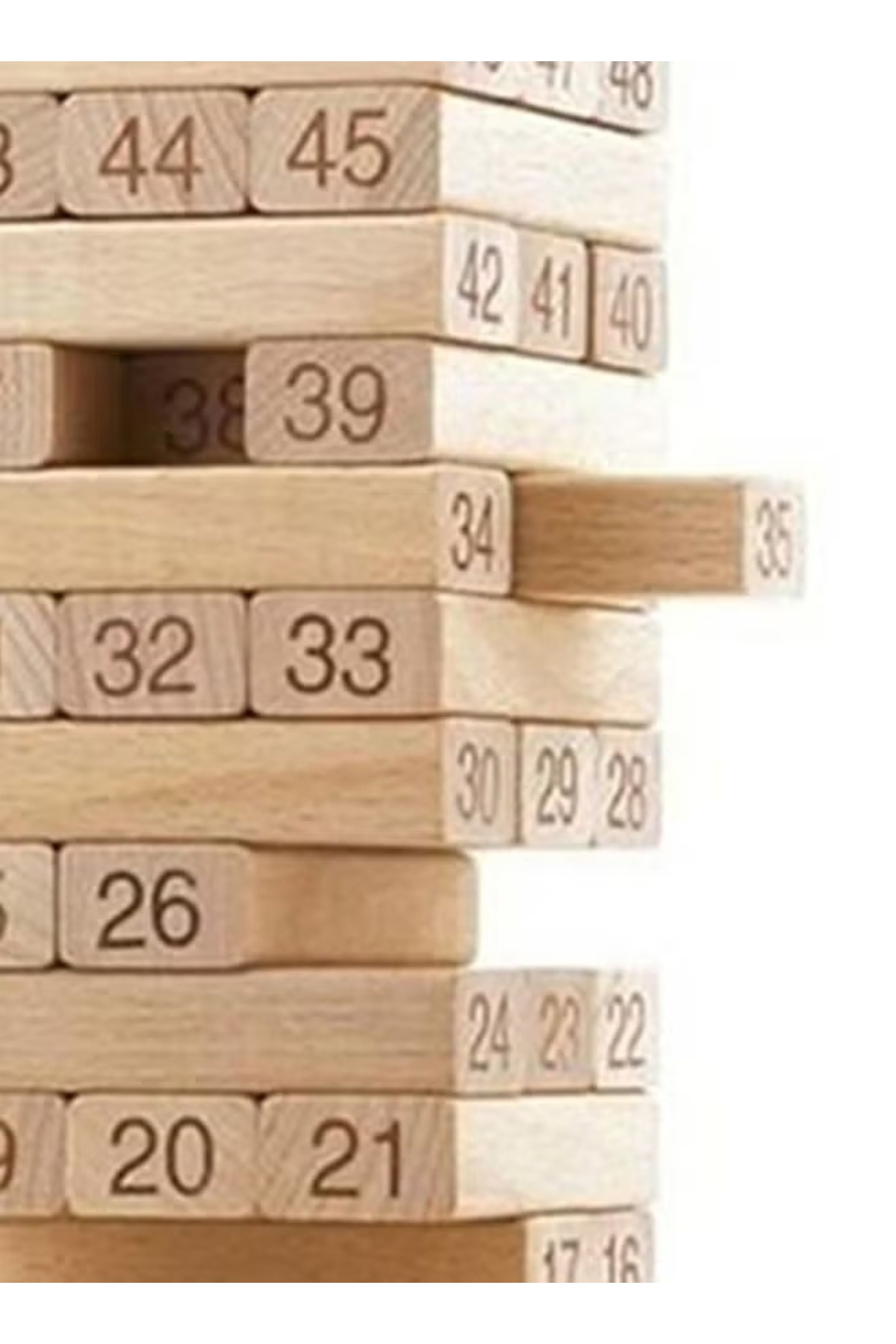 مجموعة مكعبات خشبية كلاسيكية مكونة من 51 قطعة غير سامة وصديقة للبيئة وقابلة للتكديس