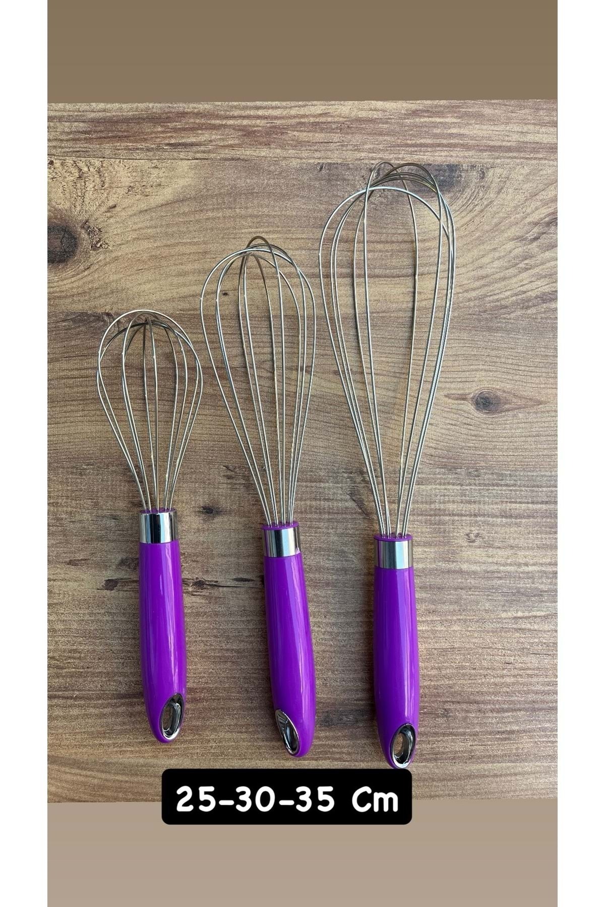 Doğuş Mutfak 3 Lü 25-30-35 Cm Paslanmaz Çelik Metal Çırpma Teli – Yumurta, Kek ve Hamur Karıştırma