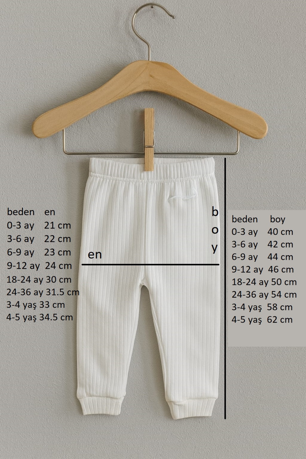 neocotton 3'lü Bebek Çocuk Pamuklu Ribana Tek Alt fotoğrafı 2 (önizleme)