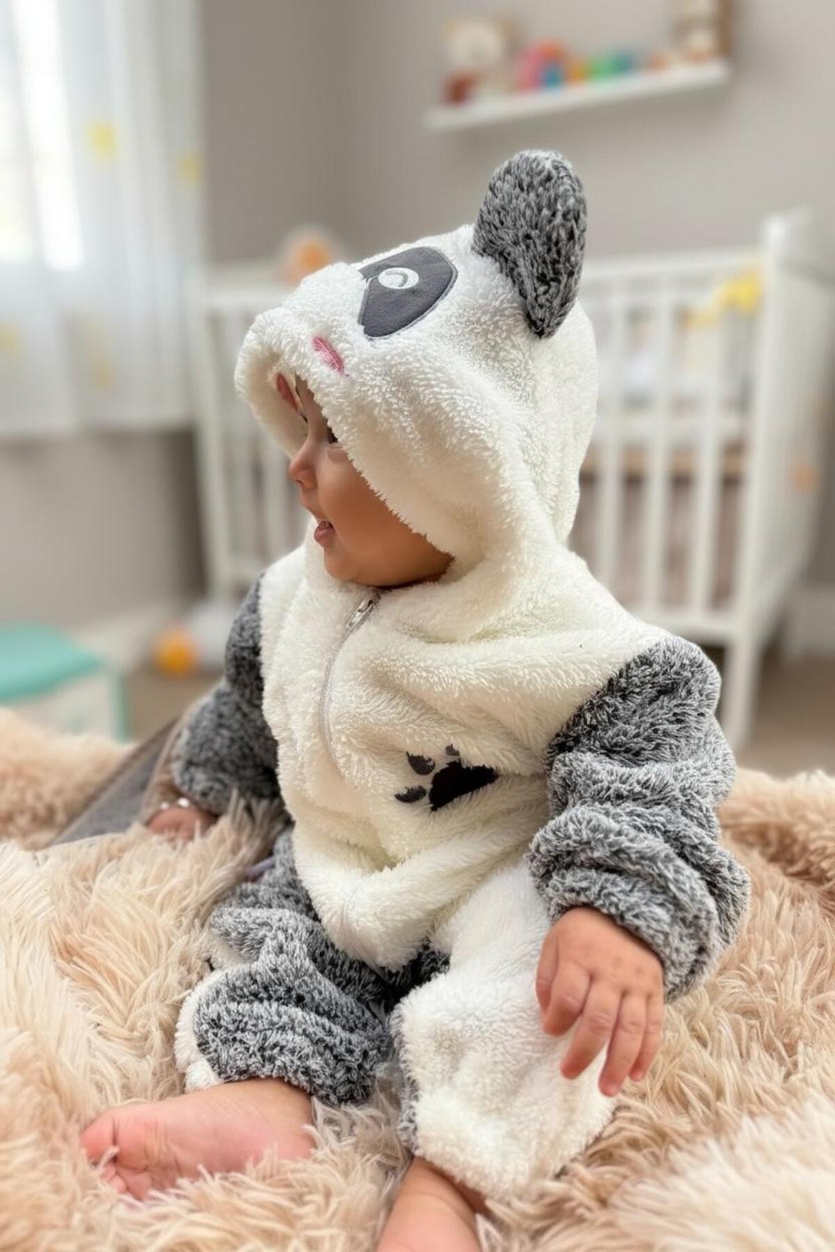 Bebesev Welsoft Peluş Unisex Fermuarlı Kışlık Bebek Uyku Tulumu Bebek Tulumu Çocuk Tulumu Çocuk Kostümü. fotoğrafı 5 (önizleme)