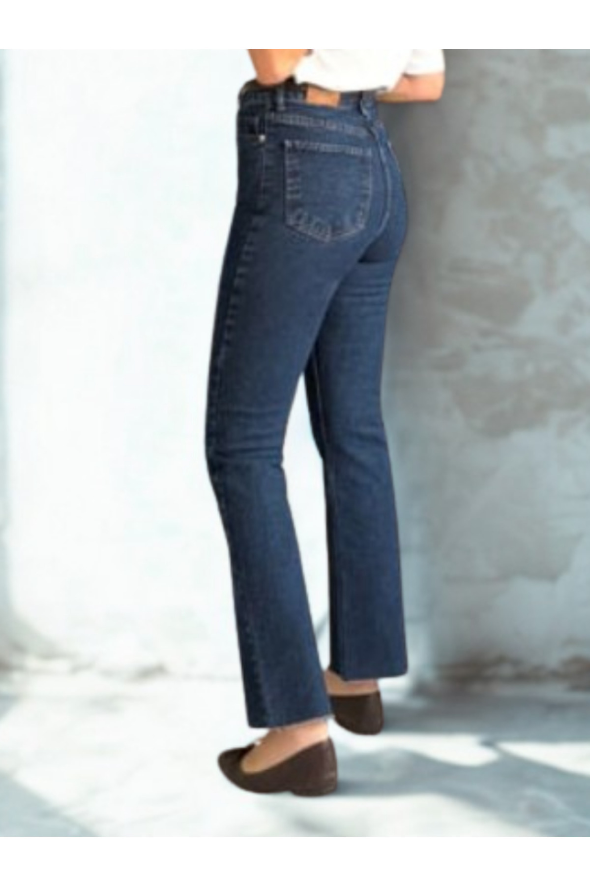 BEES JEANS  Julia Kadın Koyu İndigo Ultra Yüksek Bel Straight Jean - Görsel 4