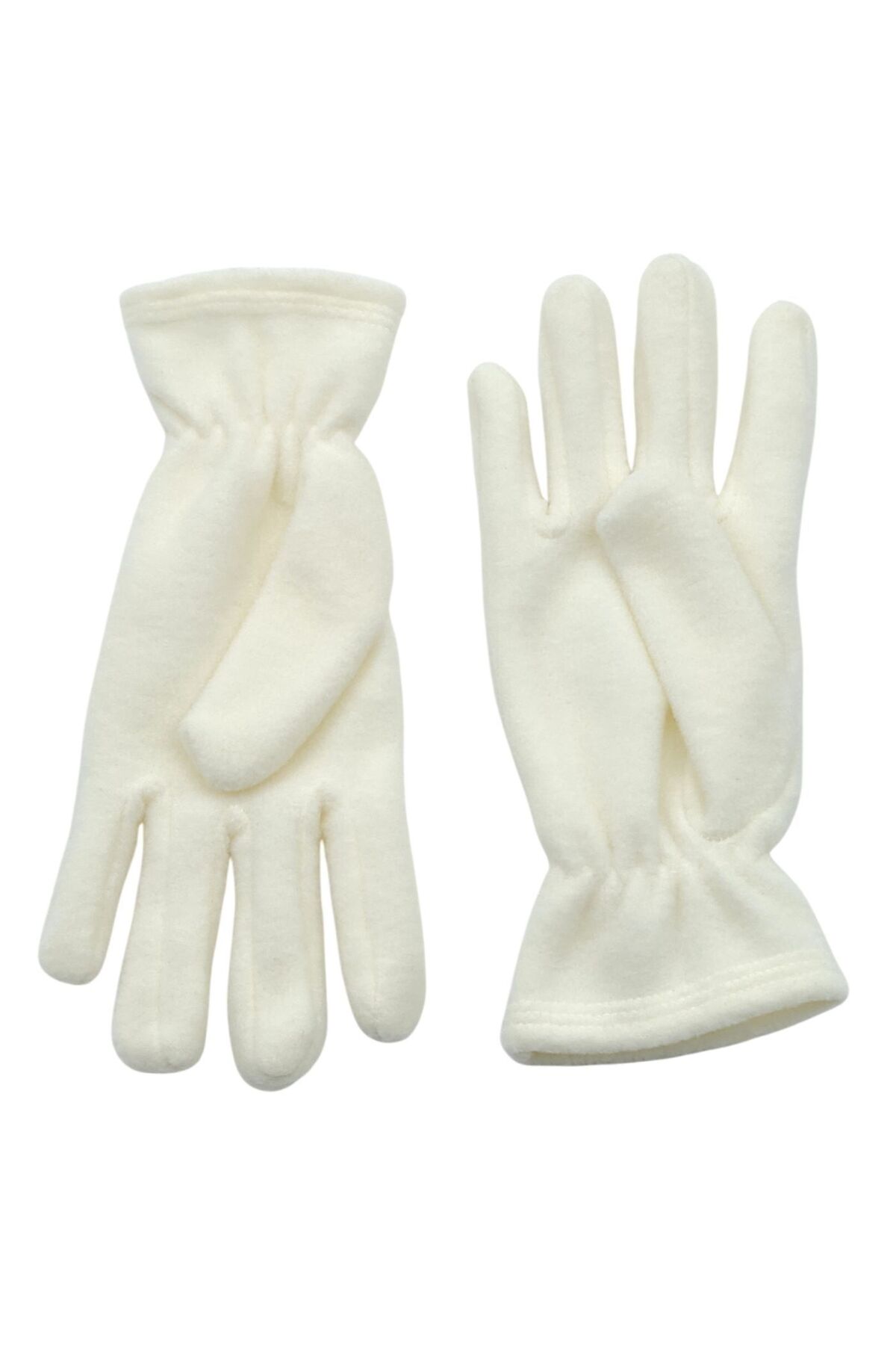 AXE SPORTSWEAR  Kadın Ekru Renk Kışlık Yumuşak Dokulu Termal Polar Eldiven Glove - Görsel 4