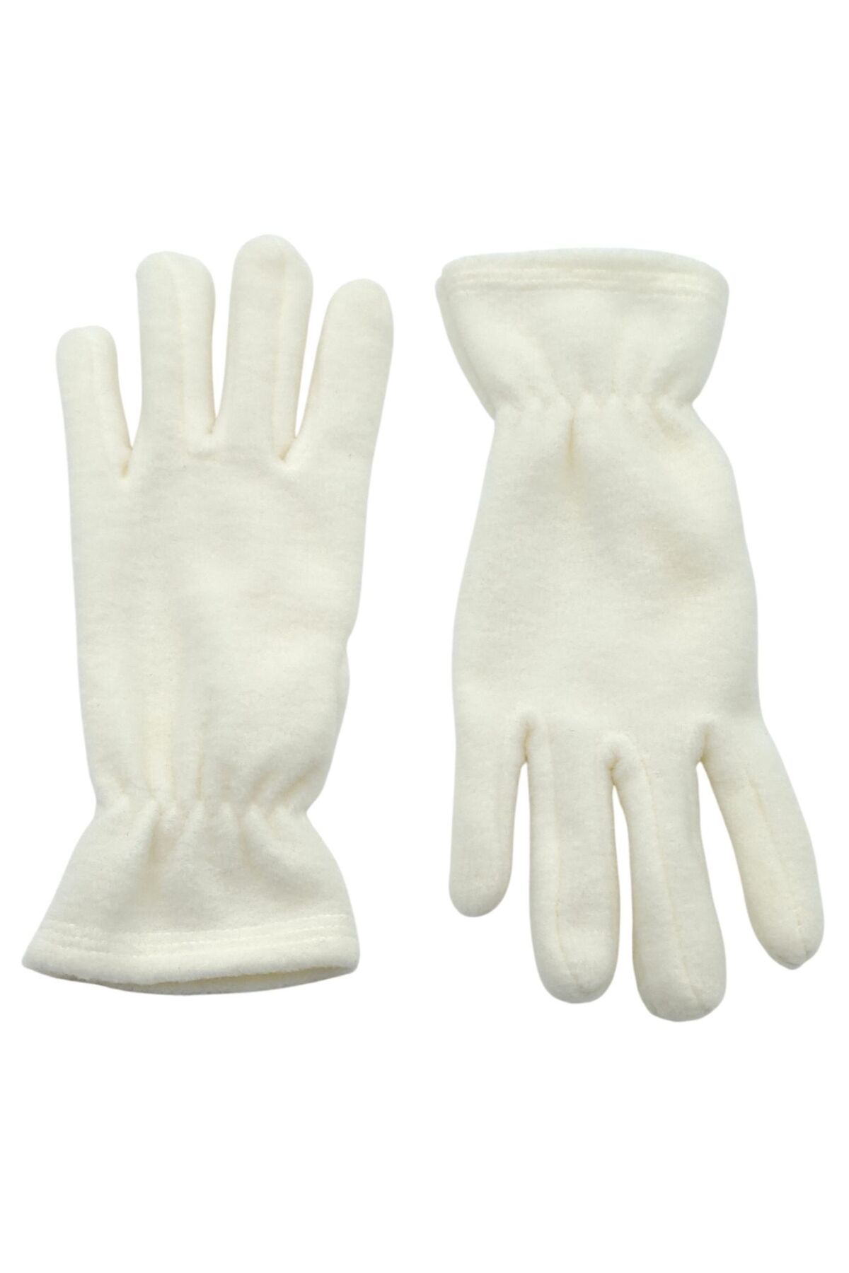 AXE SPORTSWEAR  Kadın Ekru Renk Kışlık Yumuşak Dokulu Termal Polar Eldiven Glove - Görsel 3