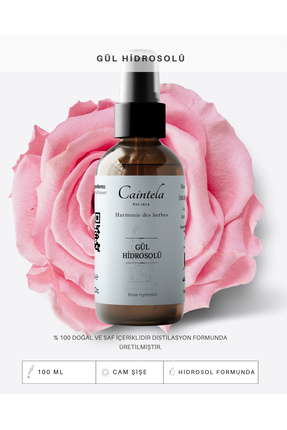 caintela Gül Hidrosolü (Suyu) 100 ml - %100 Doğal ve Saf