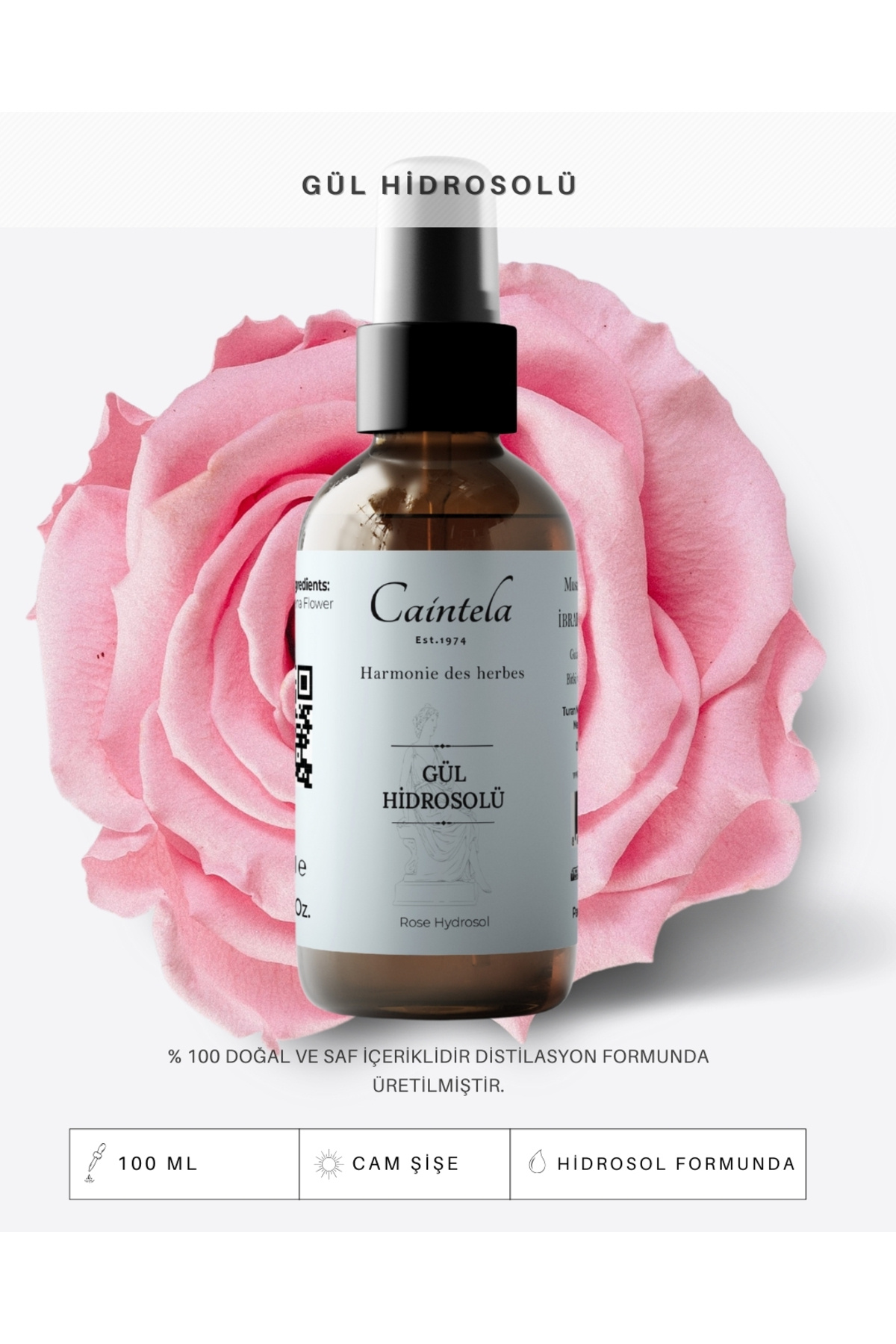 Gül Suyu (Hidrosolü) 100 ML (Rosa damascena) — Ctl126
