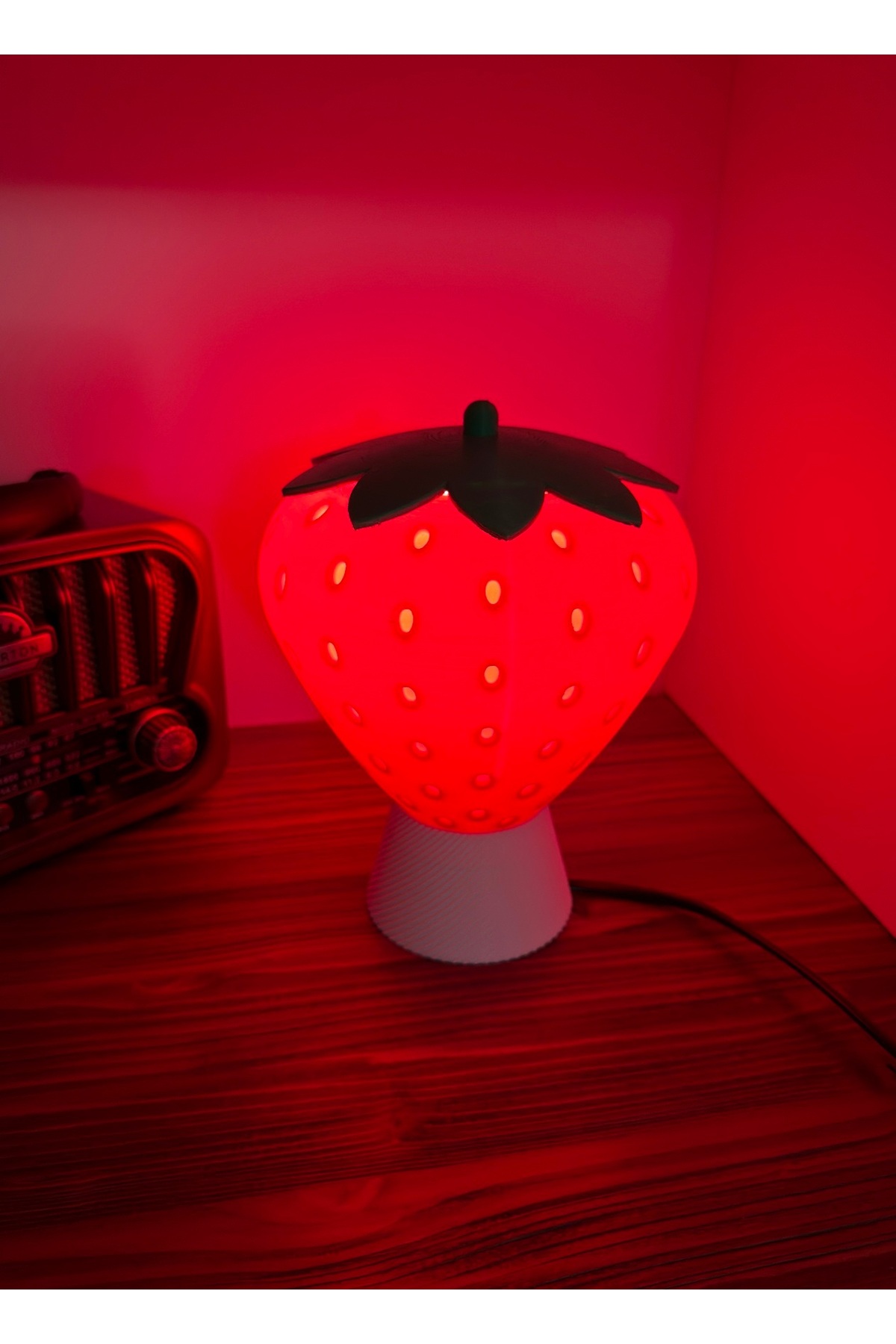 cevizdizayn ABAJUR - ÇİLEK LAMBA - FRULAMP-ÇİLEK KOKULU RÜYALAR
