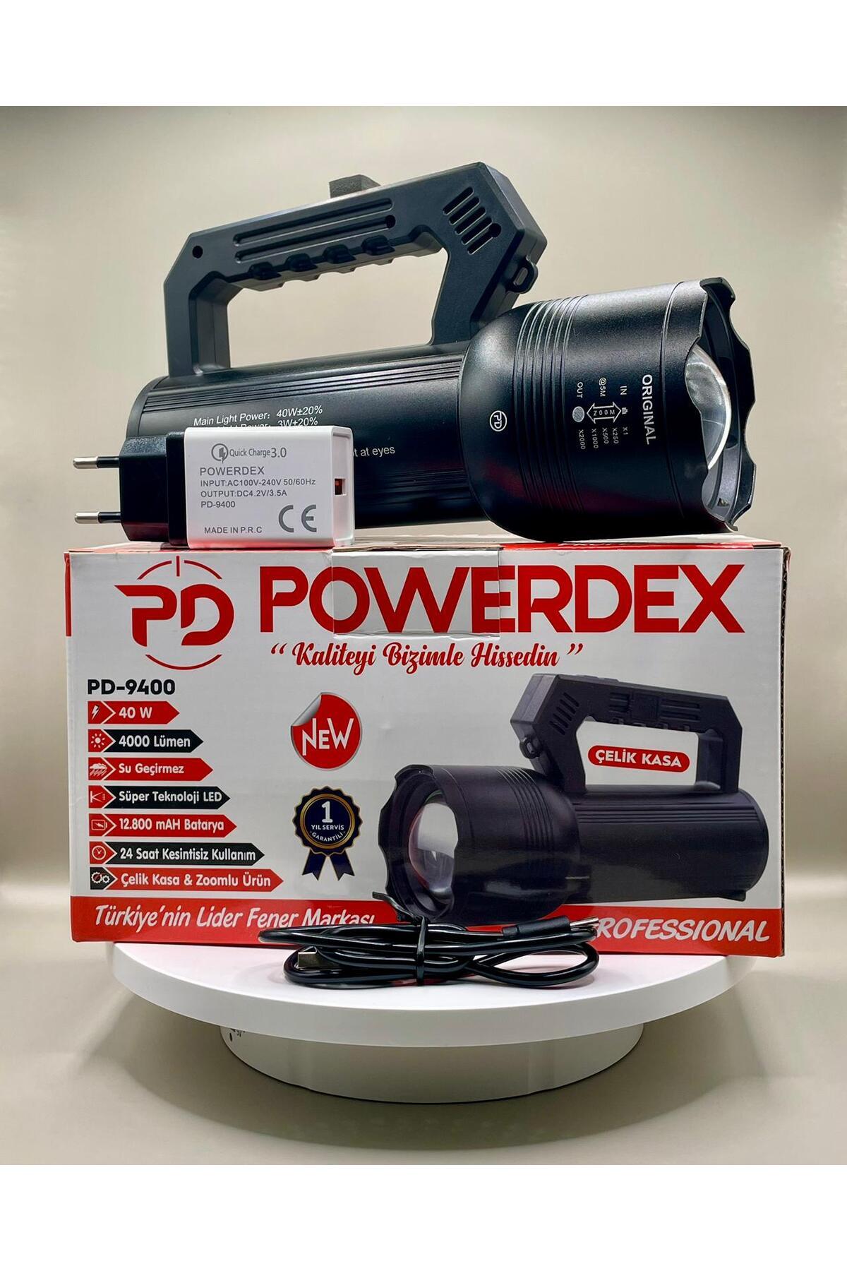 powerdex PD-9400 Profesyonel Zoomlu 40W / 4000 Lümen / Çelik Kasa