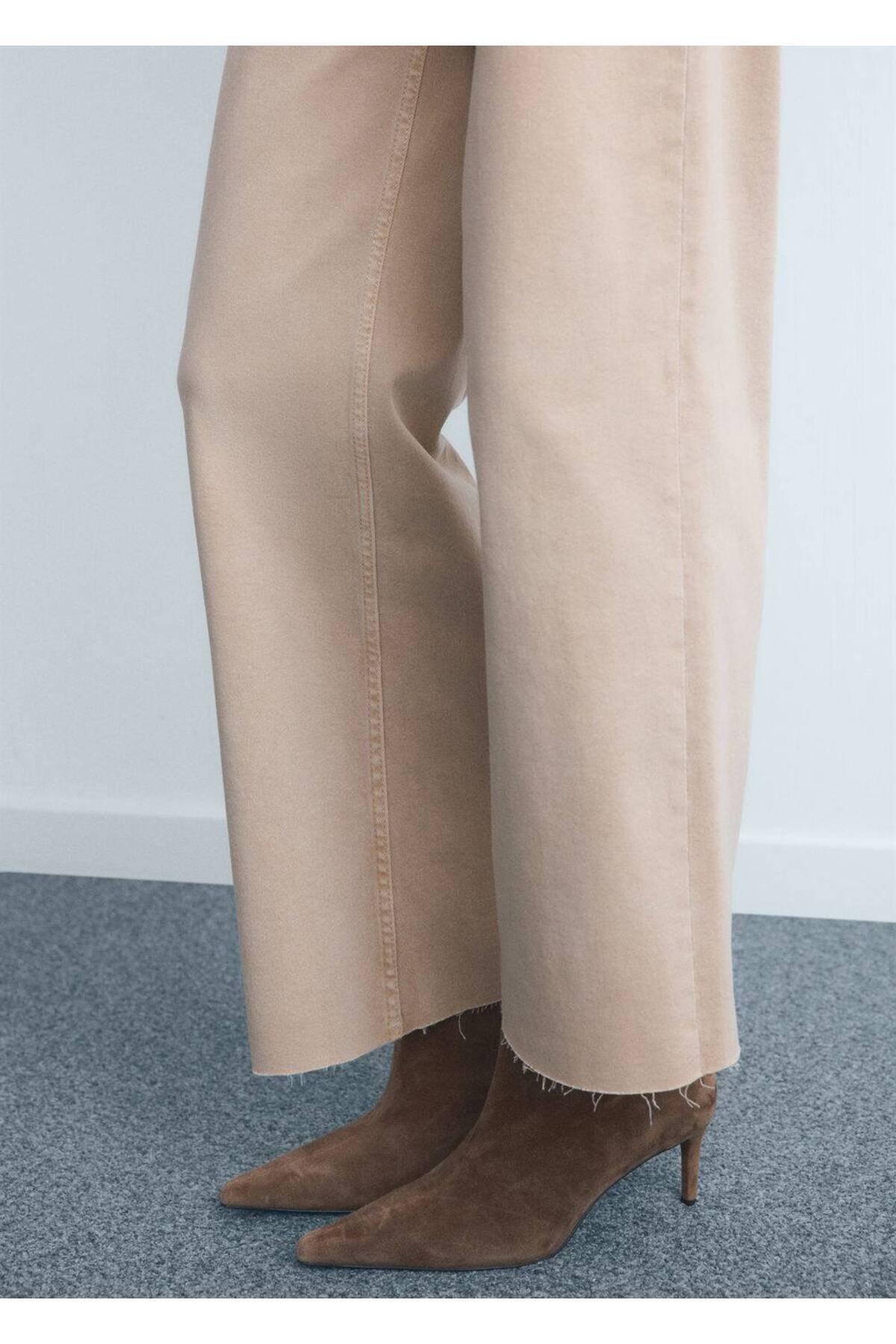 MANGO  Catherin yüksek belli culotte jean pantolon - Görsel 8