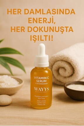 WAYYS C VİTAMİNİ SERUM İLE CANLI,AYDINLIK BİR CİLT