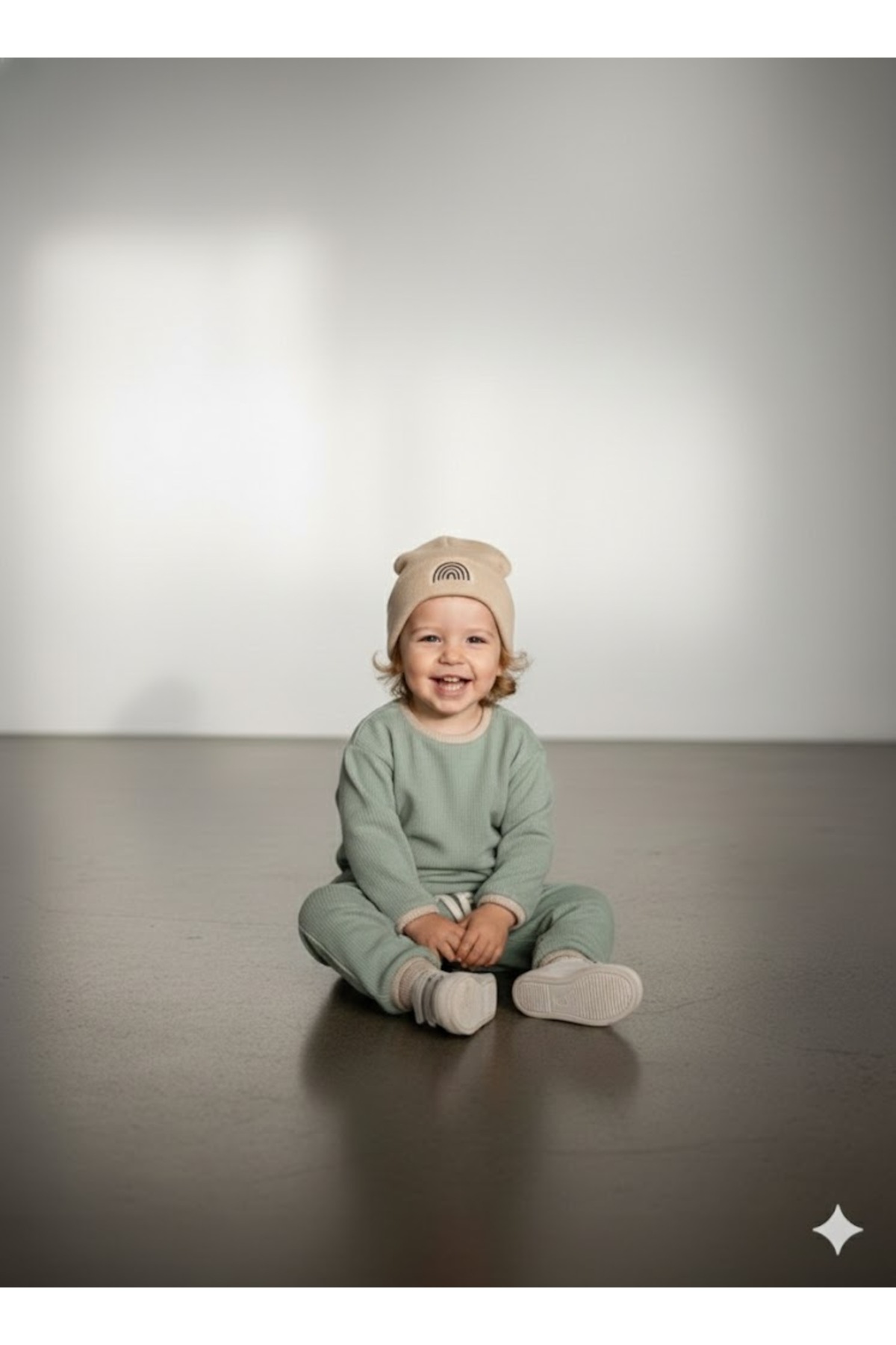 Kuğu Baby Unisex Waffle Bereli Üçlü Takım fotoğrafı 3 (önizleme)