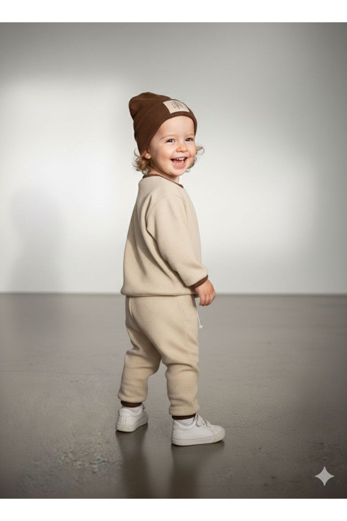 Kuğu Baby Unisex Waffle Bereli Üçlü Takım fotoğrafı 3 (önizleme)
