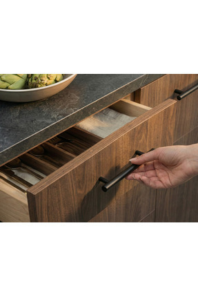 Özen Metal özen 1901 Mat Siyah 192mm paslanmaz çelik mobilya kulpu.