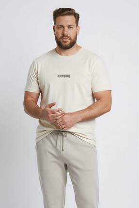 Defacto Slim Fit Dar Kesim Bisiklet Yaka Baskılı Kısa Kollu %100 Pamuk Tişört...