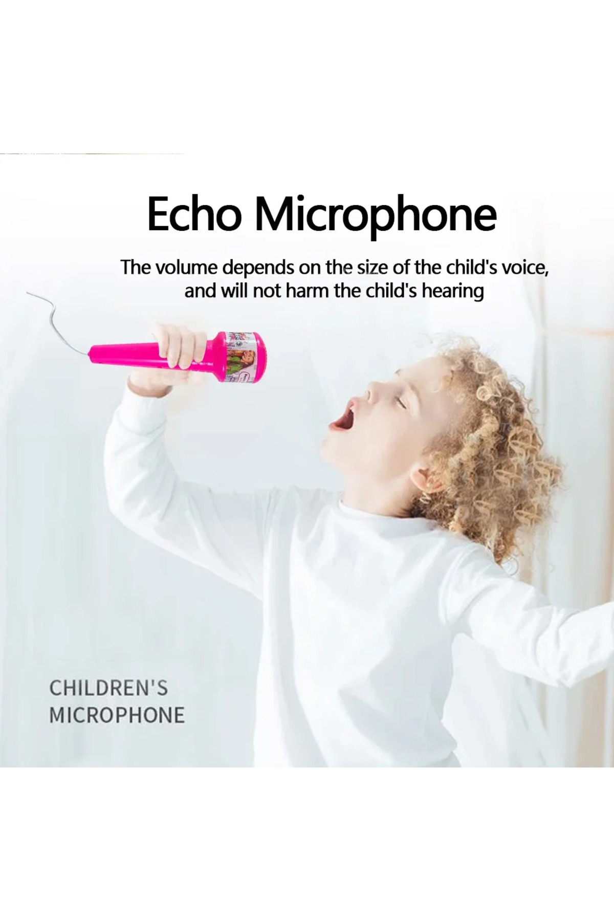 بازی میکروفون استند صورتی بچگانه، کارائوکه الکترونیکی قابل حمل کودکان، میکروفون کارائوکه مهمانی بادوام