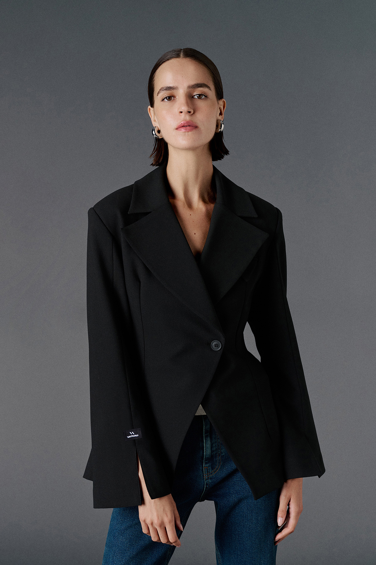 VATKALI  Kruvaze vücuda oturan blazer - Premium Collection - Görsel 3