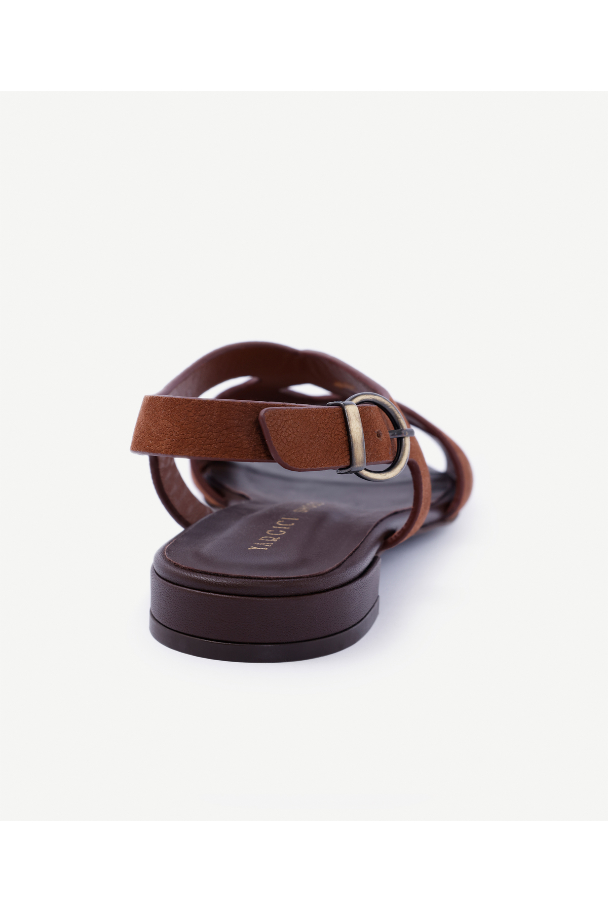 Yargıcı  Çapraz Bant Detaylı Deri Sandalet - Görsel 3