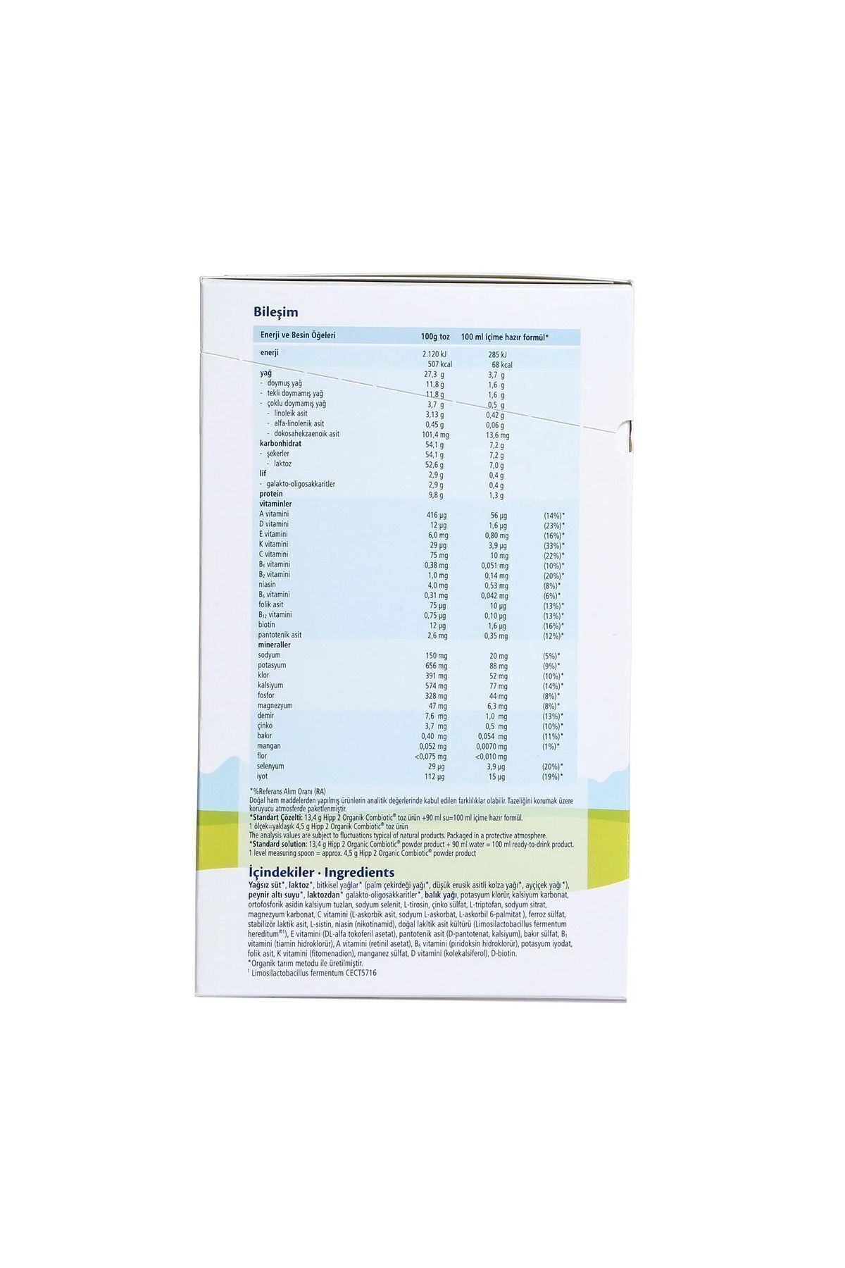 Hipp NO:2 COMBİOTİC DEVAM BEBEK SÜTÜ 800 GR 4 ADET fotoğrafı 3 (önizleme)