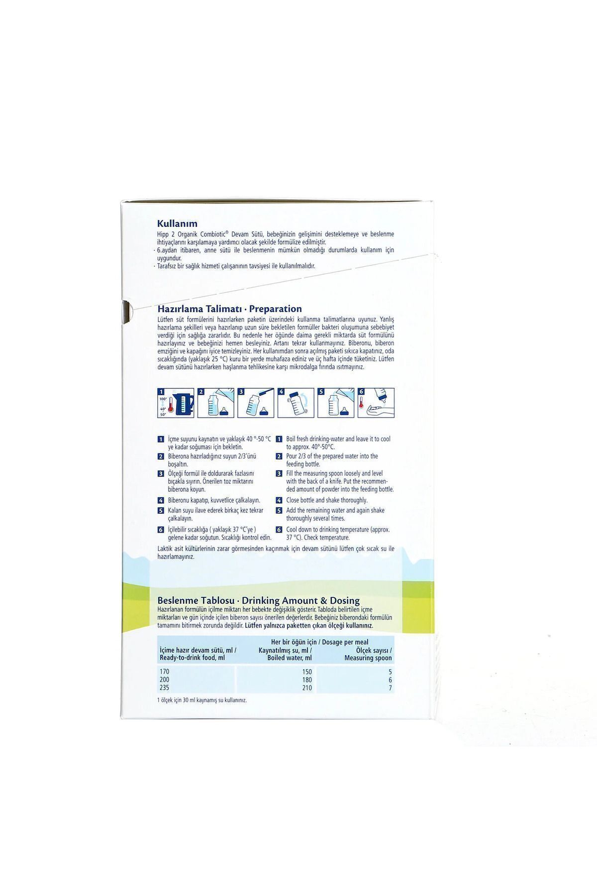 Hipp NO:2 COMBİOTİC DEVAM BEBEK SÜTÜ 800 GR 4 ADET fotoğrafı 7 (önizleme)