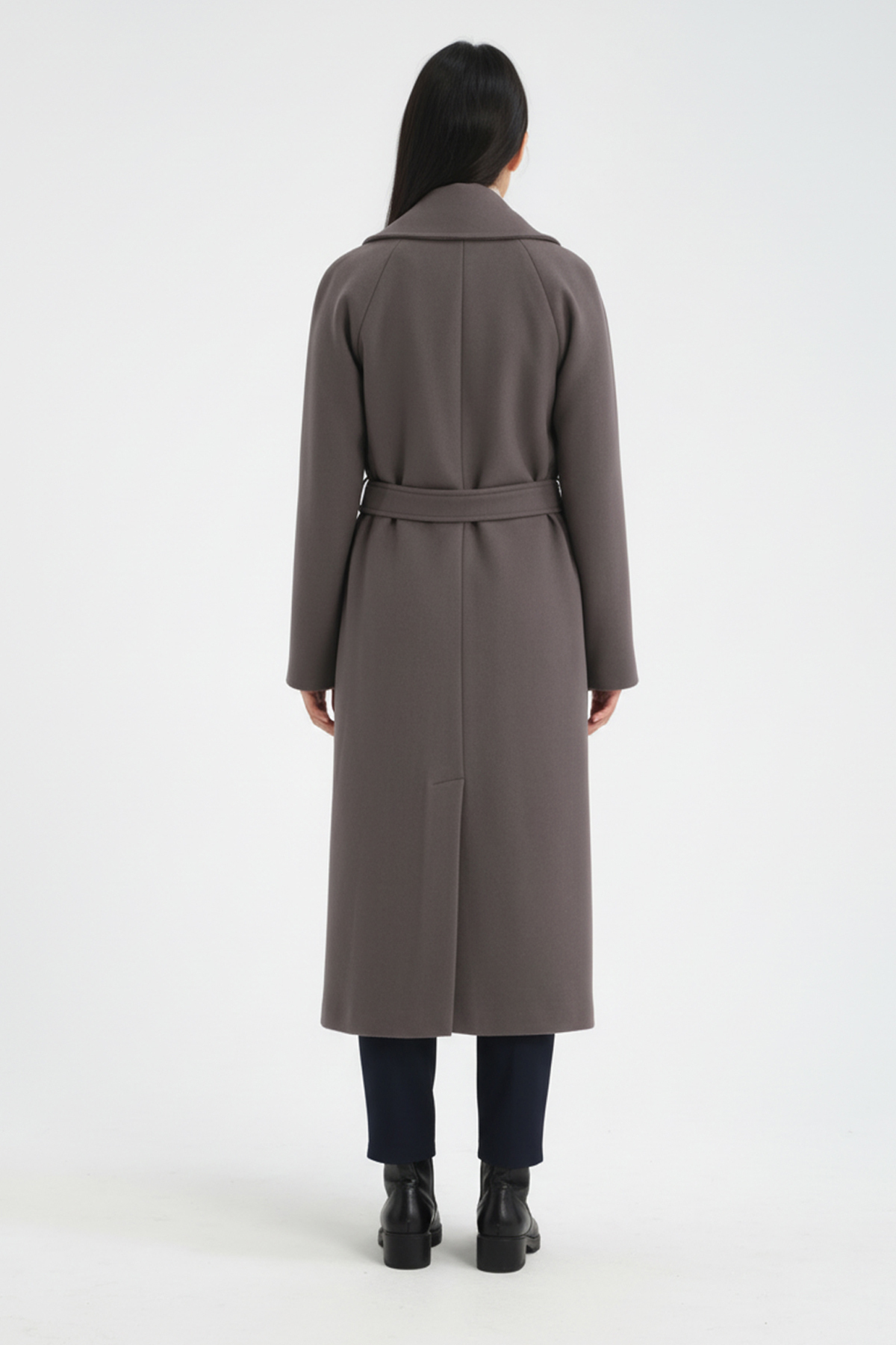 Soydan Güner  Kadın Yünlü Kruvaze Reglan Ara Boy (120 CM) (1 BEDEN BÜYÜK)Kaban Toprak 1280 - Görsel 6