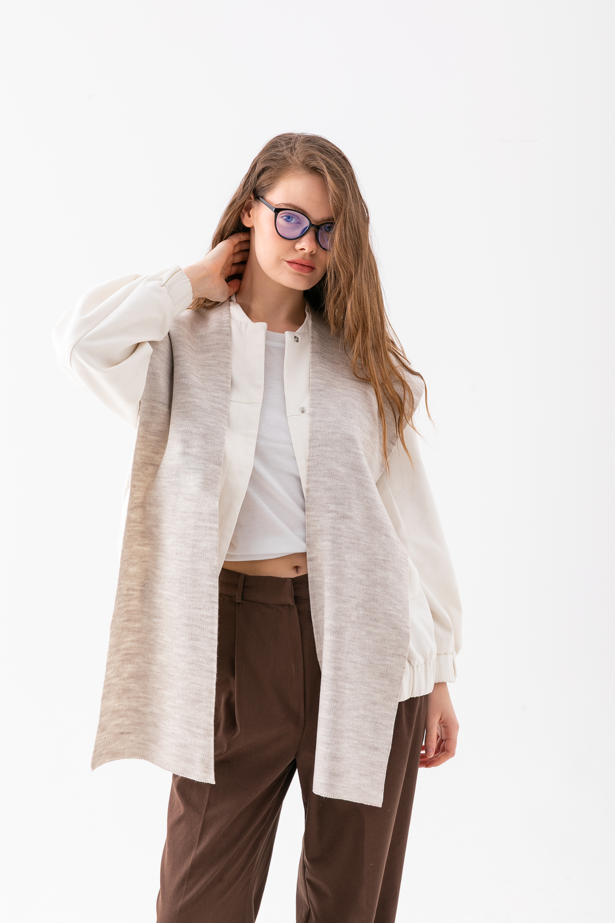 Wega Moda  Kare Parçalı Patchwork Atkı - Spor Triko Örme Omuz Atkısı | Unisex Boho Şal - Atkı - Görsel 8