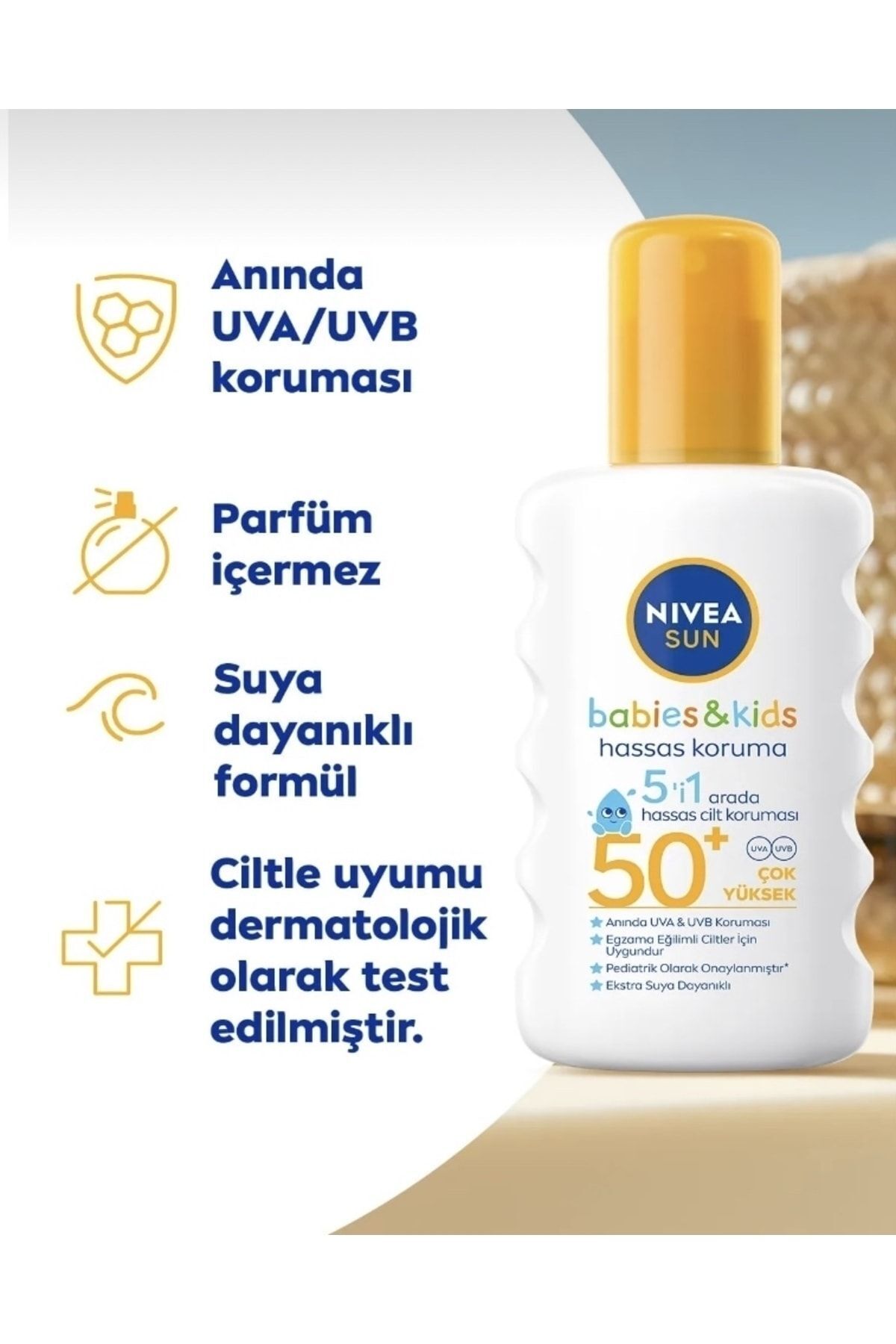 NIVEA ÇOCUKLAR İÇİN GÜNEŞ KORUYUCU SPREY 200 ML 1 ADET fotoğrafı 2 (önizleme)