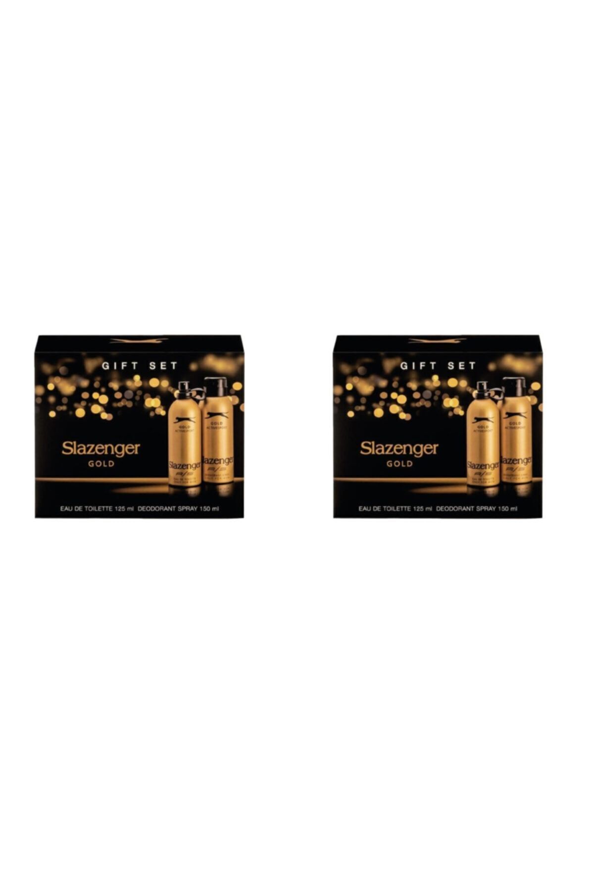 عطر اکتیو اسپرت گلد ادوتویلت ۱۲۵ میلی‌لیتری (۲ عدد) + دئودورانت ۱۵۰ میلی‌لیتری (۲ عدد) - ست هدیه اسلازنگر ست عطر Slazenger
