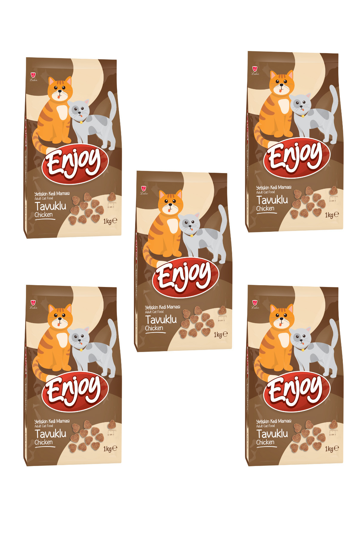 Enjoy TAVUKLU KEDİ MAMASI 1 KG 5 ADET