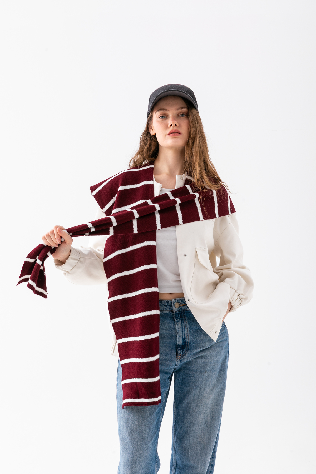 Wega Moda Kare Parçalı Patchwork Atkı - Spor Triko Örme Omuz Atkısı | Unisex Boho Şal - Atkı görsel 4