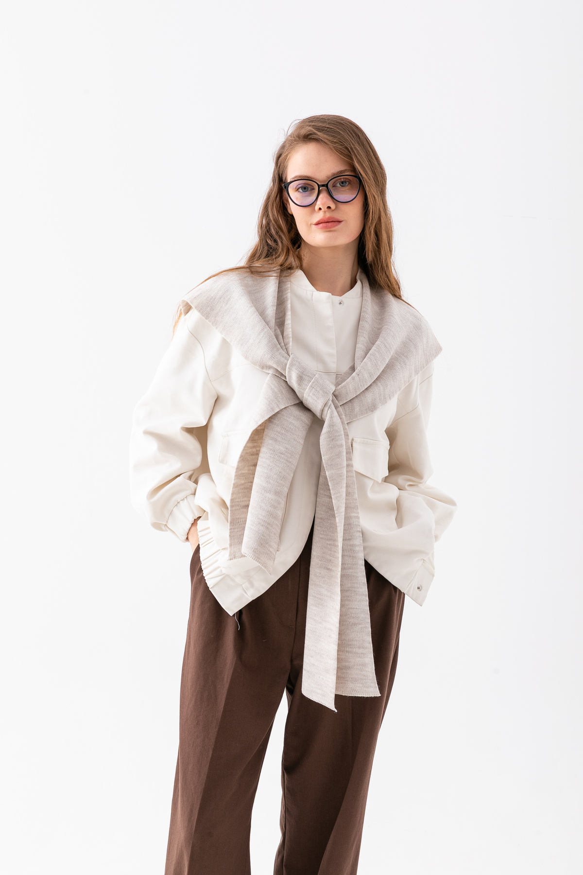 Wega Moda  Kare Parçalı Patchwork Atkı - Spor Triko Örme Omuz Atkısı | Unisex Boho Şal - Atkı