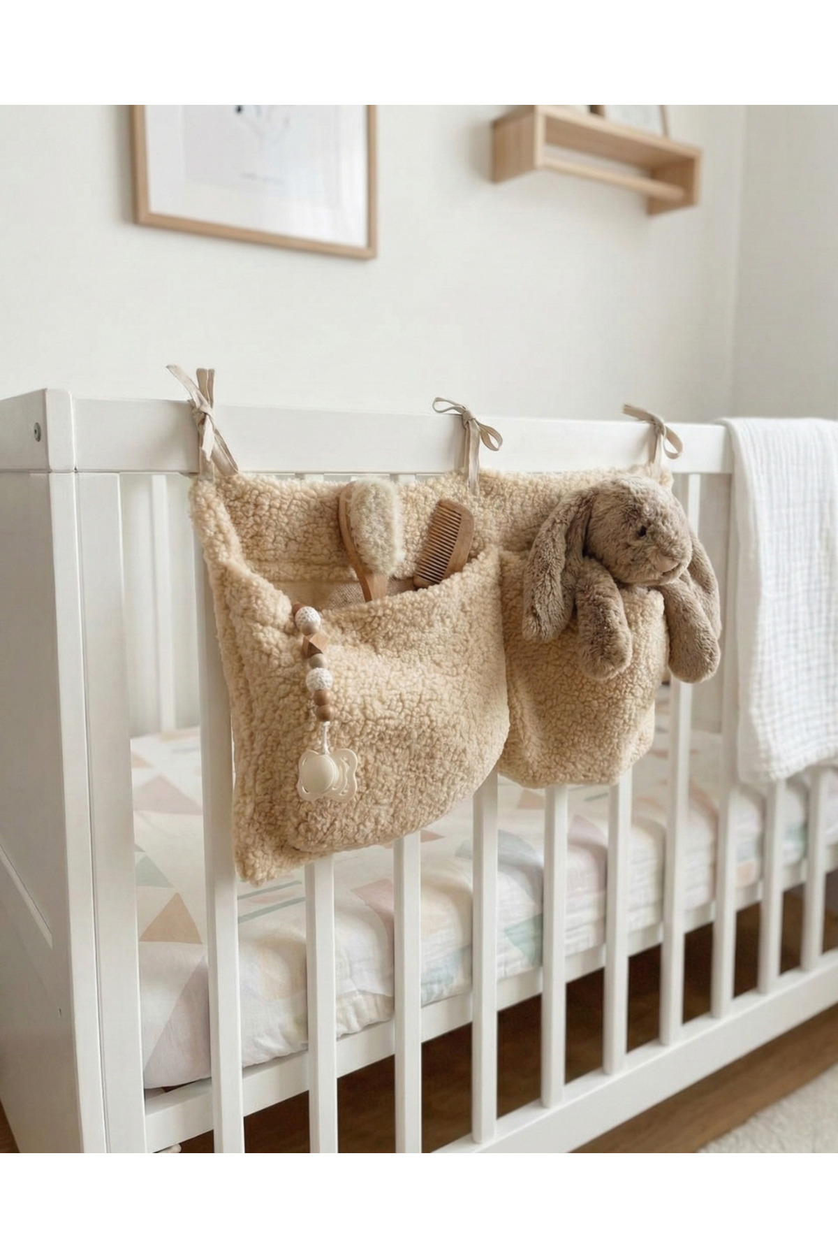 vivimade Teddy Çok Amaçlı Beşik Kenarı Düzenleyici Organizer 50x40 Cm fotoğrafı 3 (önizleme)