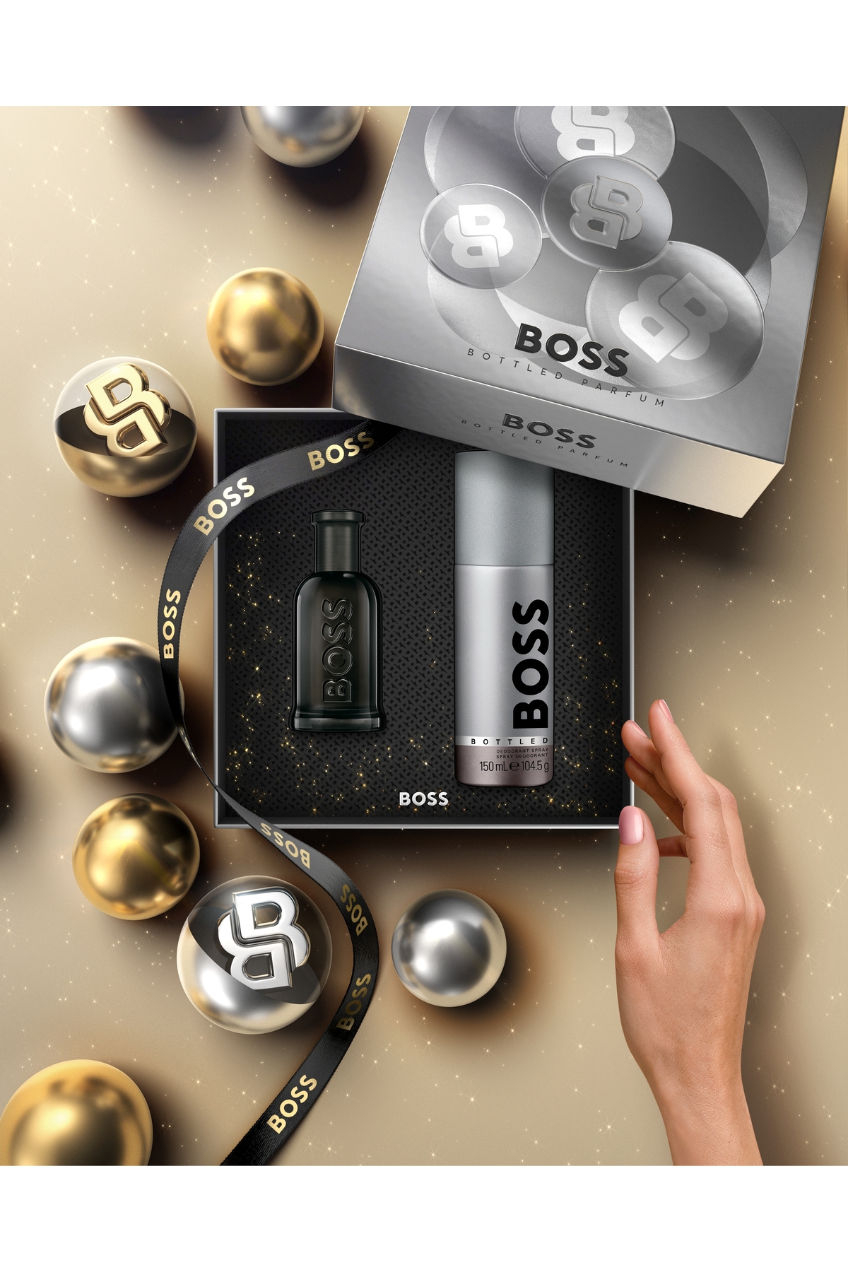عطر بطری‌دار، عطر ۵۰ میلی‌لیتری + عطر ۱۵۰ میلی‌لیتری دئودورانت مردانه — HGB 99350225261 — تصویر 2 از 7